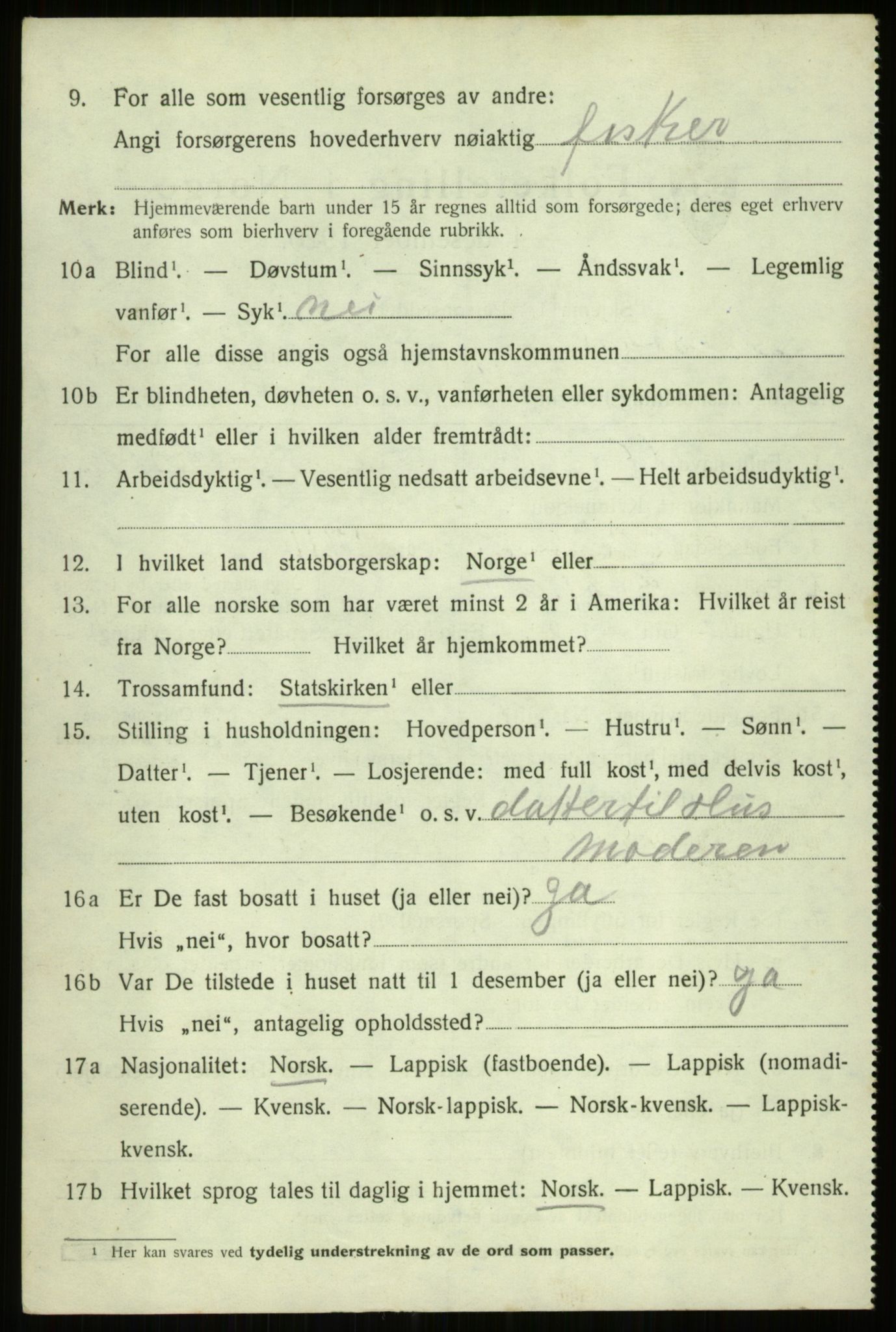 SATØ, 1920 census for Ibestad, 1920, p. 13644