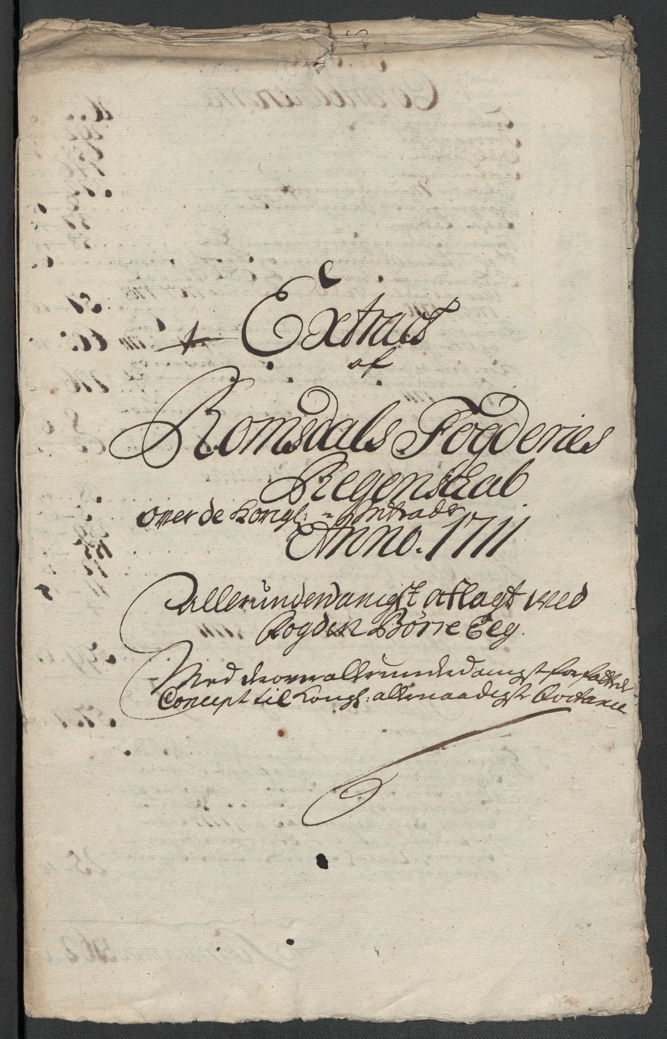 Rentekammeret inntil 1814, Reviderte regnskaper, Fogderegnskap, AV/RA-EA-4092/R55/L3660: Fogderegnskap Romsdal, 1711, p. 482