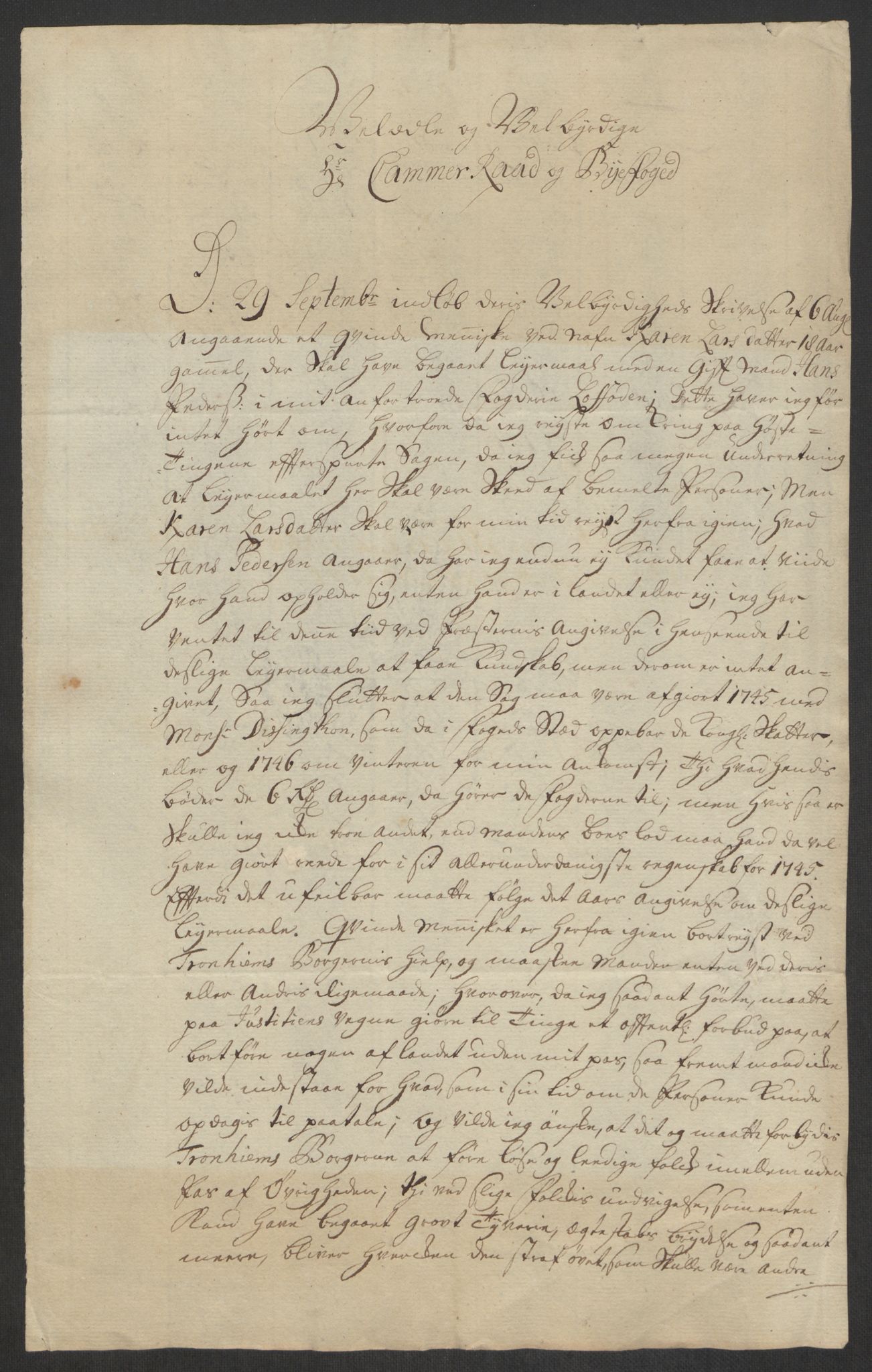 Rentekammeret inntil 1814, Reviderte regnskaper, Byregnskaper, AV/RA-EA-4066/R/Rs/L0541: [S22] Sikt og sakefall, 1743-1746, p. 349