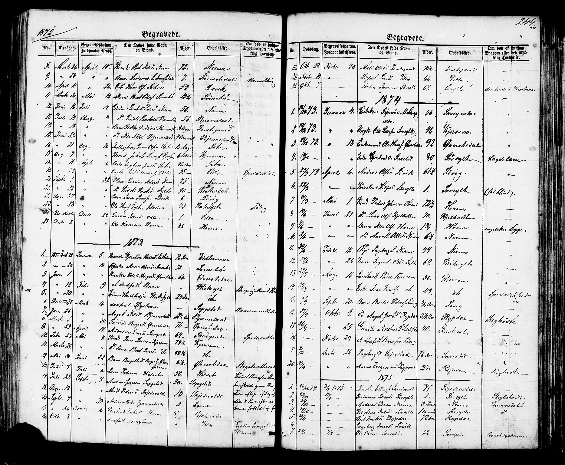 Ministerialprotokoller, klokkerbøker og fødselsregistre - Møre og Romsdal, SAT/A-1454/541/L0547: Parish register (copy) no. 541C02, 1867-1921, p. 244