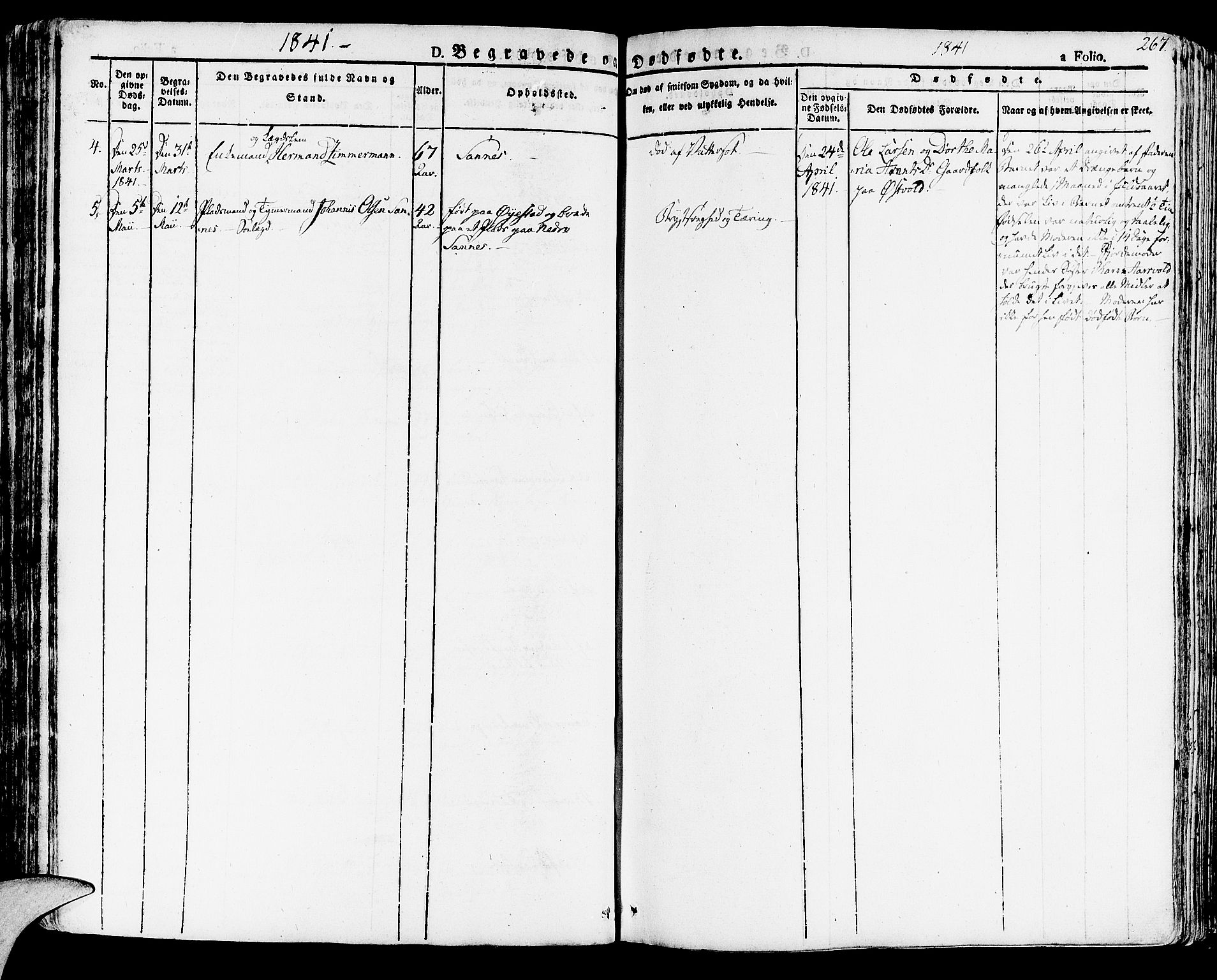 Høyland sokneprestkontor, SAST/A-101799/001/30BA/L0007: Parish register (official) no. A 7 /2, 1825-1841, p. 267