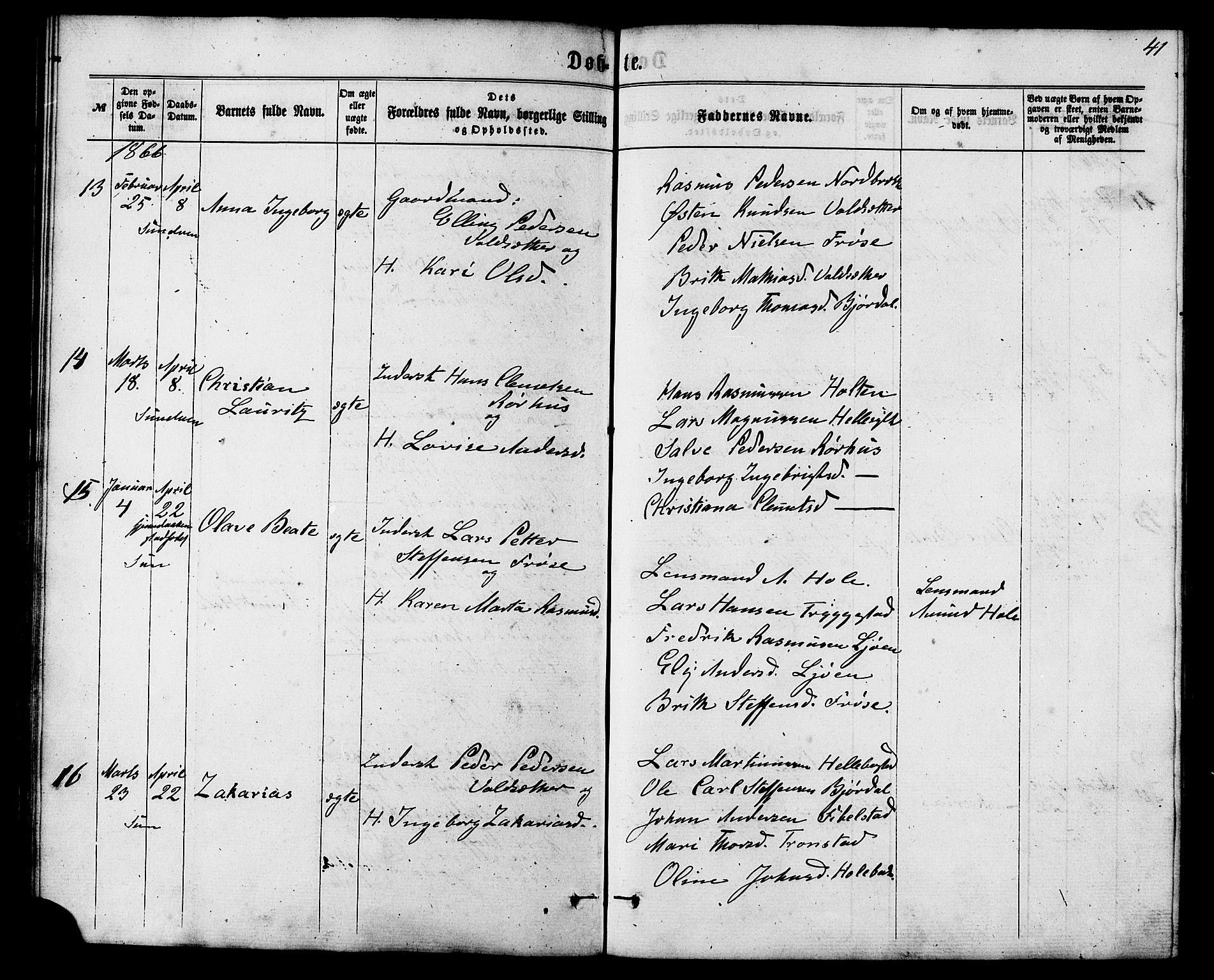 Ministerialprotokoller, klokkerbøker og fødselsregistre - Møre og Romsdal, AV/SAT-A-1454/517/L0226: Parish register (official) no. 517A06, 1862-1881, p. 41