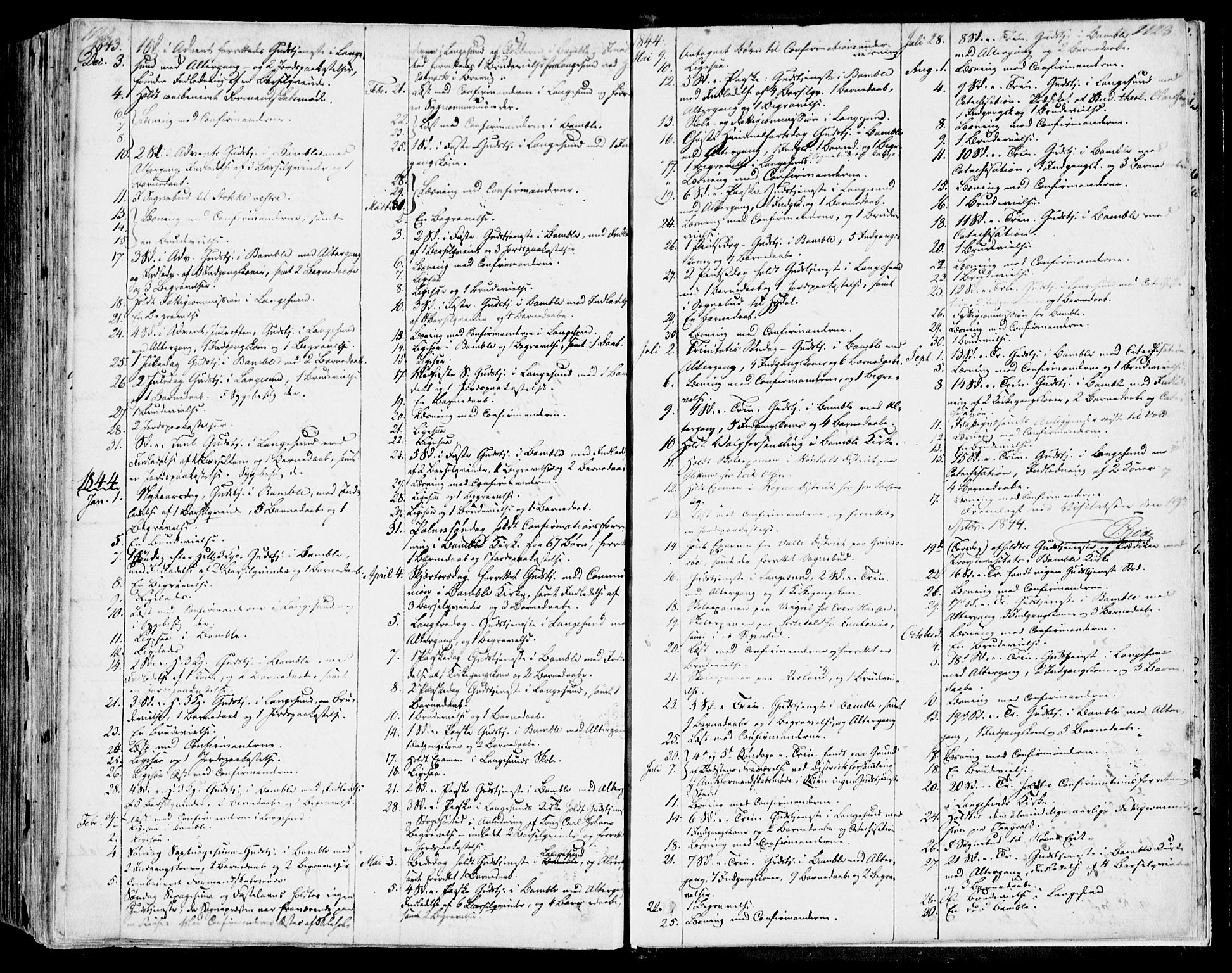 Bamble kirkebøker, SAKO/A-253/F/Fa/L0004: Parish register (official) no. I 4, 1834-1853, p. 1122-1123