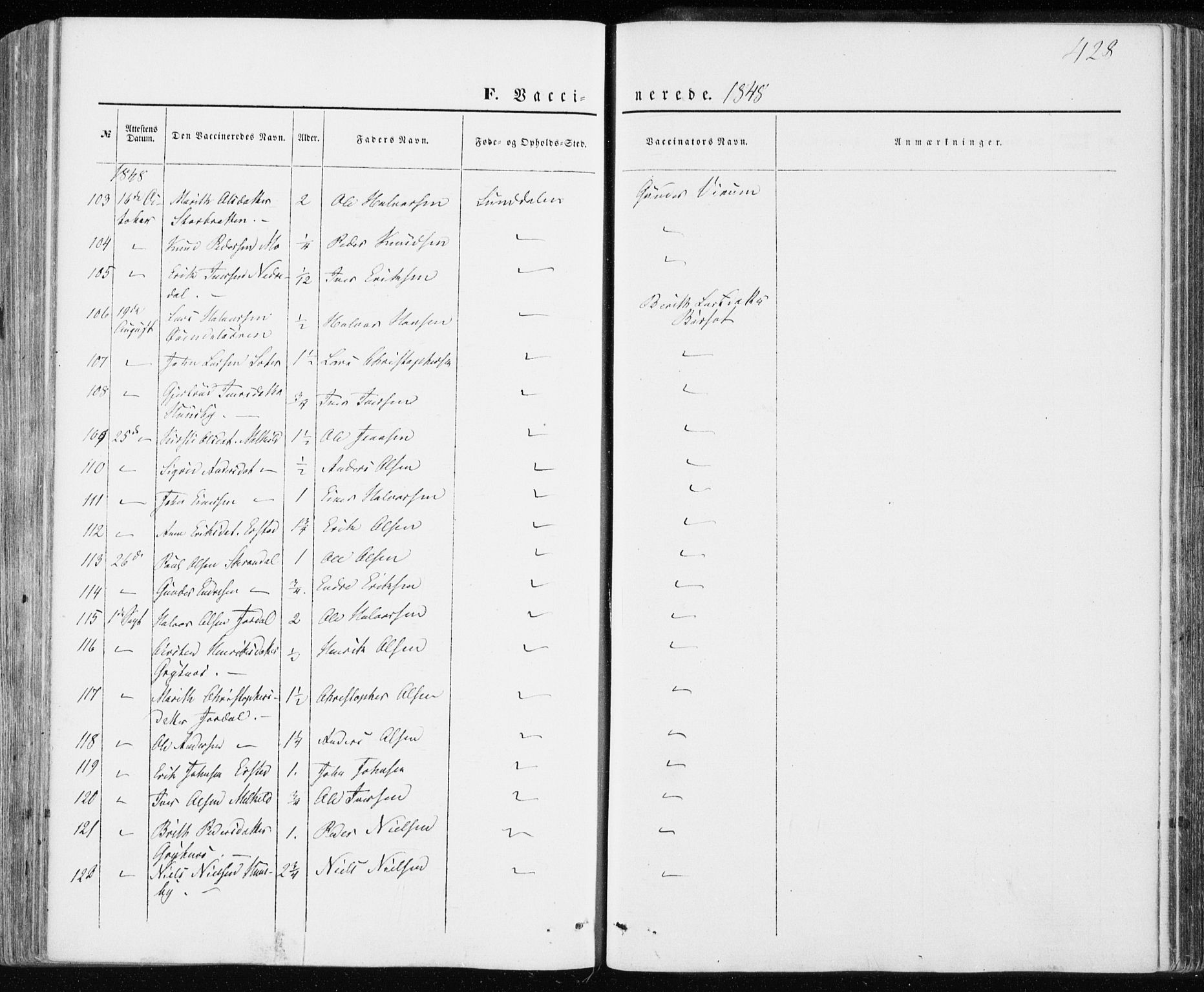 Ministerialprotokoller, klokkerbøker og fødselsregistre - Møre og Romsdal, AV/SAT-A-1454/590/L1013: Parish register (official) no. 590A05, 1847-1877, p. 428