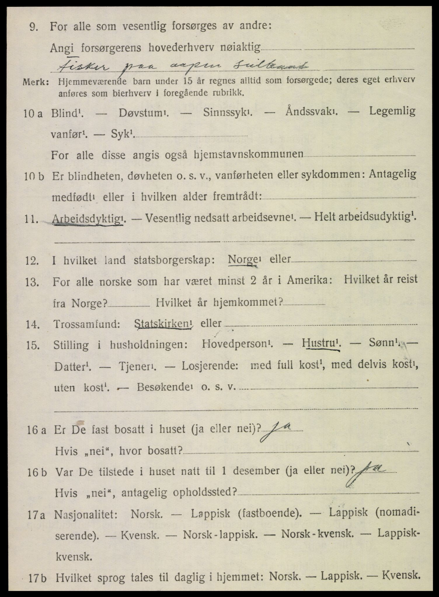 SAT, 1920 census for Vega, 1920, p. 1932