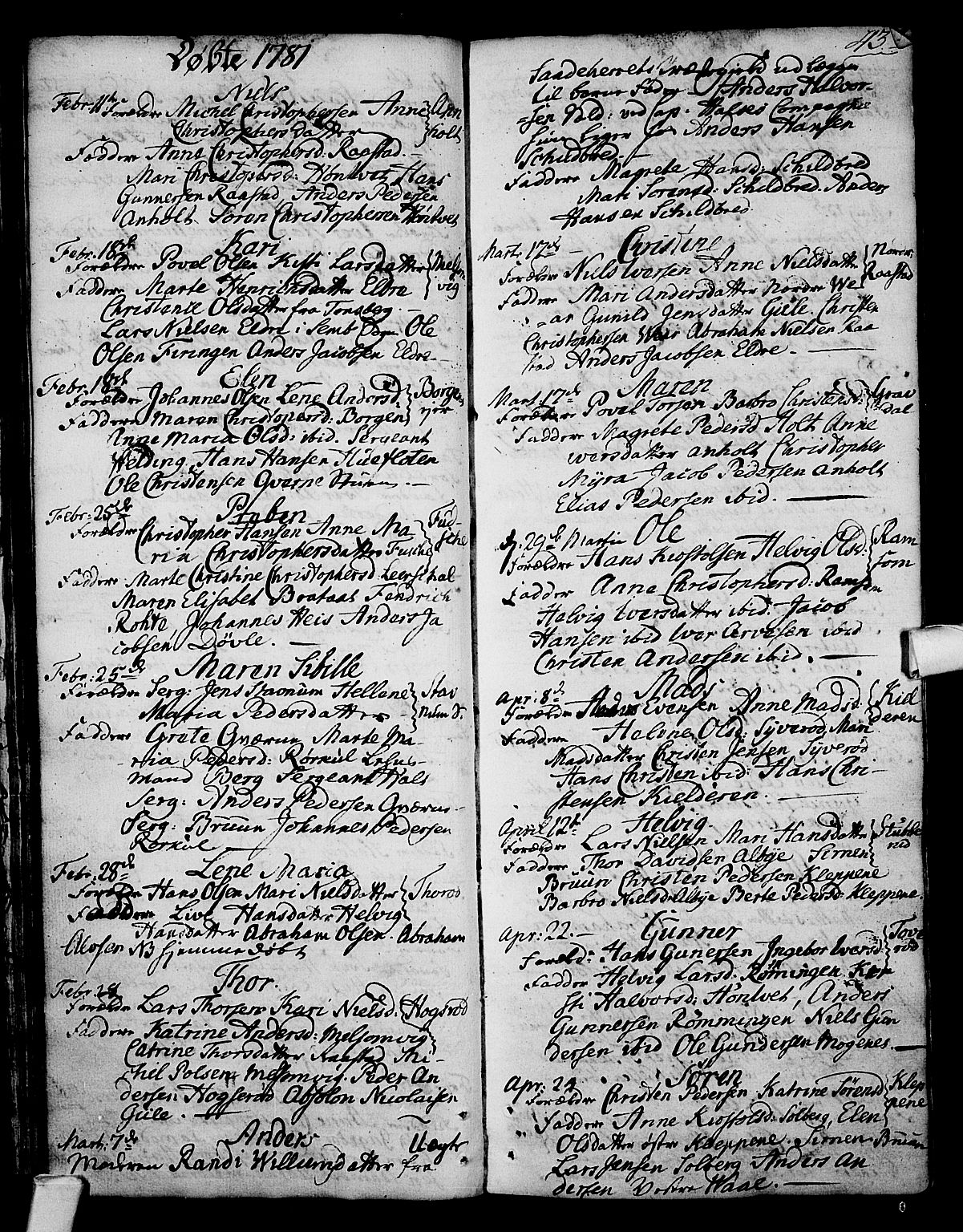 Stokke kirkebøker, AV/SAKO-A-320/F/Fa/L0003: Parish register (official) no. I 3, 1771-1803, p. 43