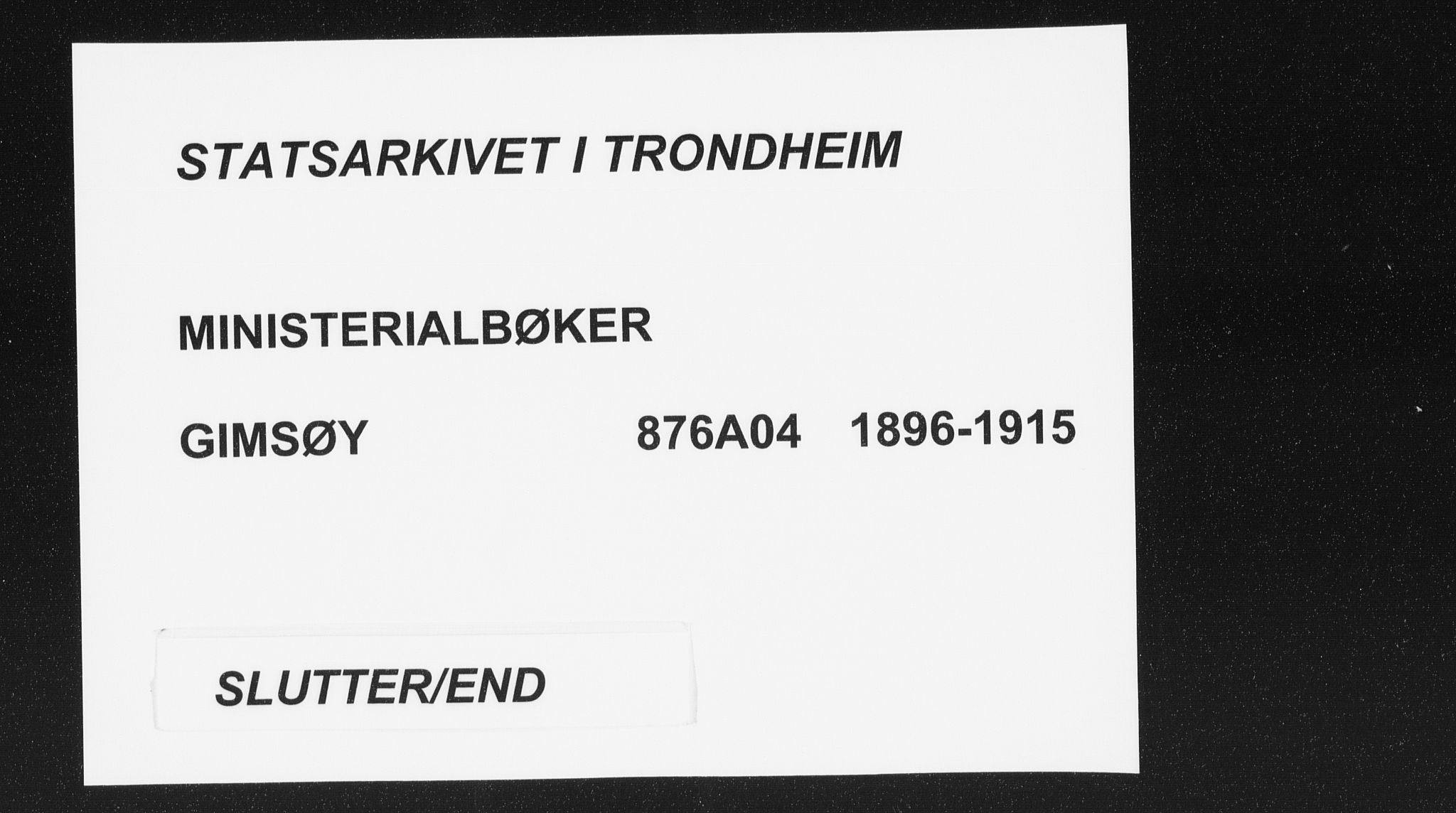 Ministerialprotokoller, klokkerbøker og fødselsregistre - Nordland, AV/SAT-A-1459/876/L1098: Parish register (official) no. 876A04, 1896-1915