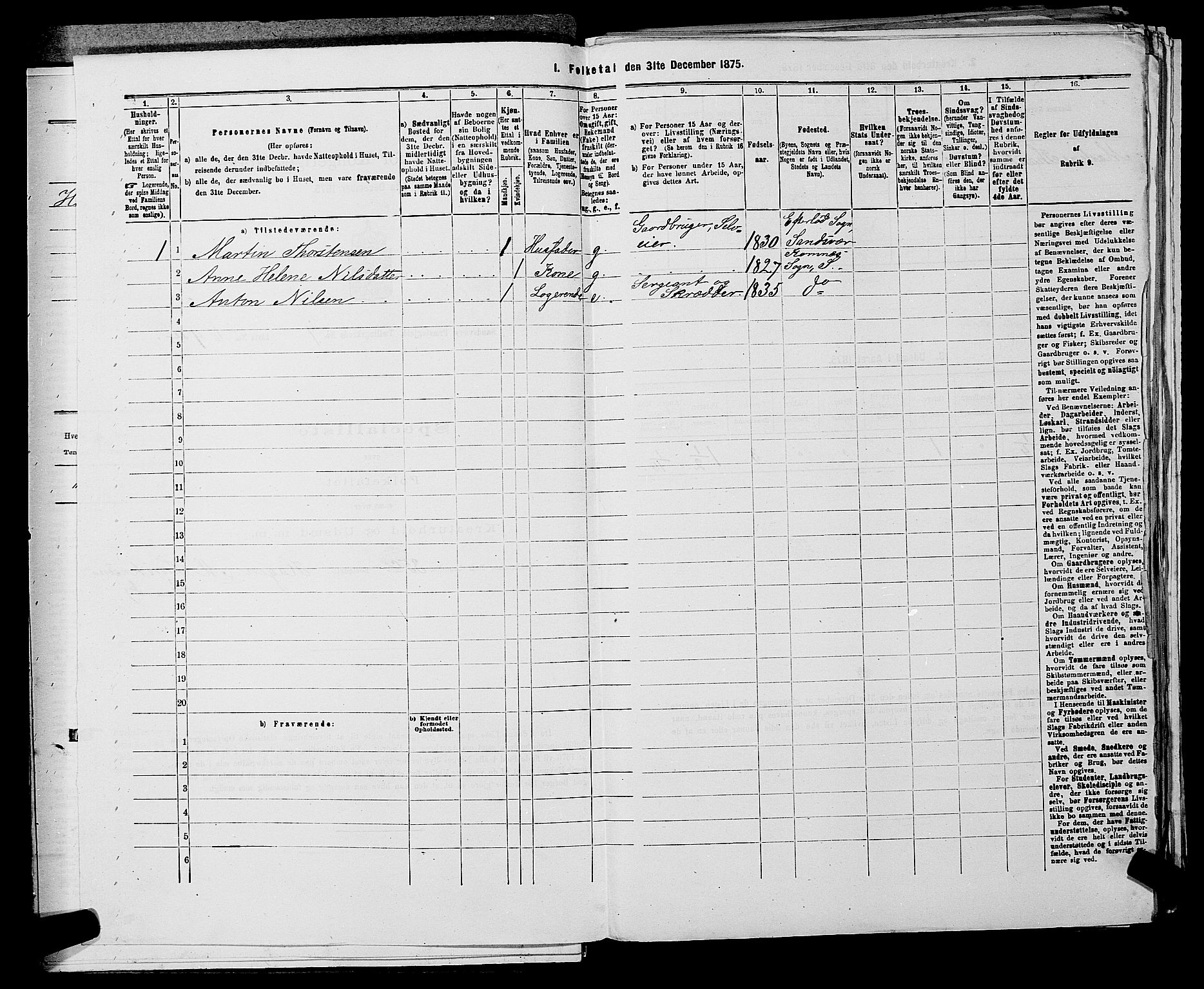 SAKO, 1875 census for 0629P Sandsvær, 1875, p. 299