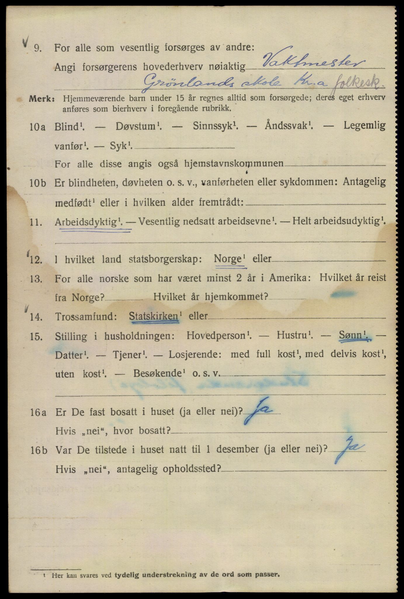 SAO, 1920 census for Kristiania, 1920, p. 218336