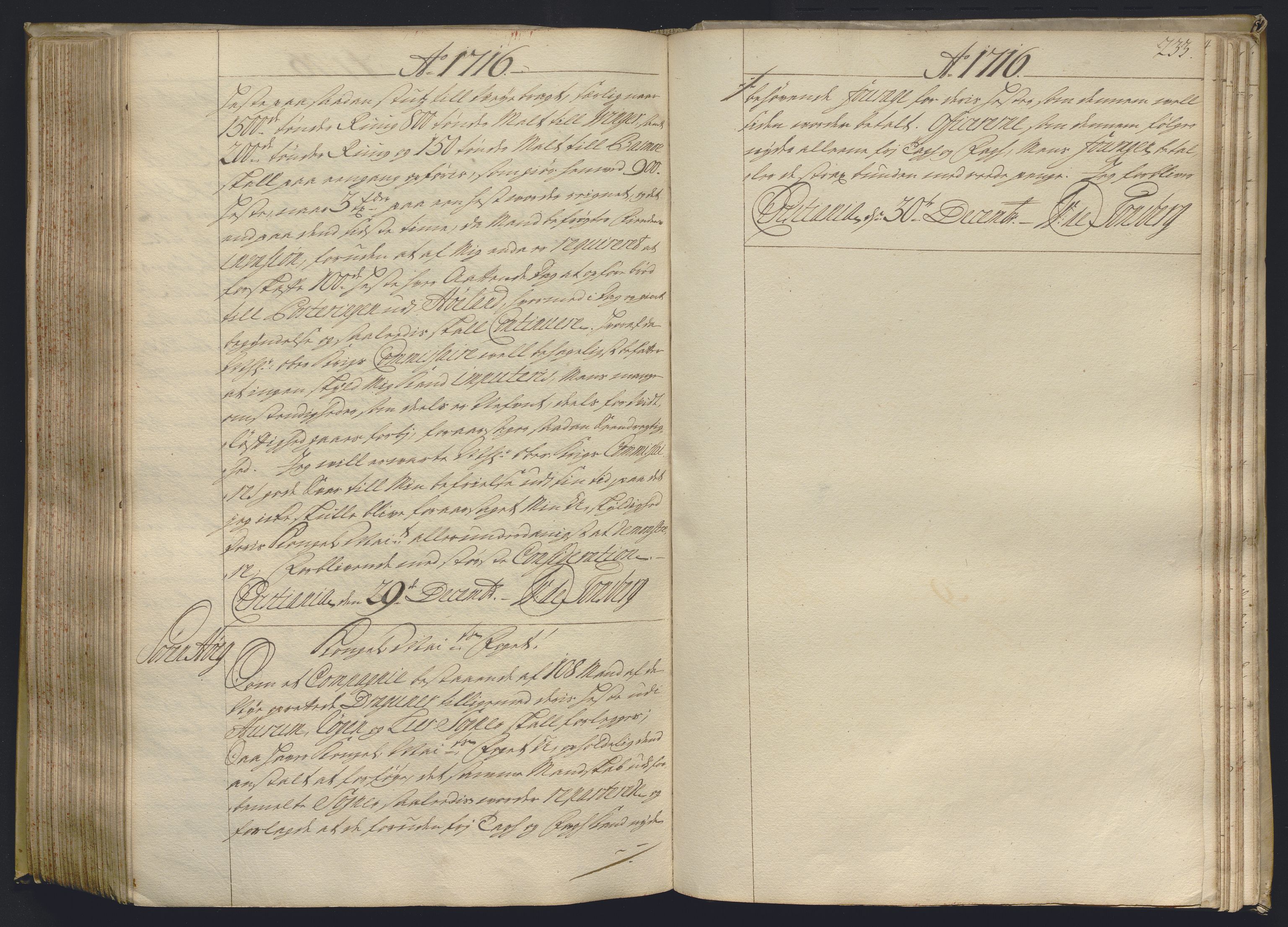Kristiania stiftamt, AV/SAO-A-10386/B/Ba/L0004: Kopibok, 1715-1717, p. 232b-233a