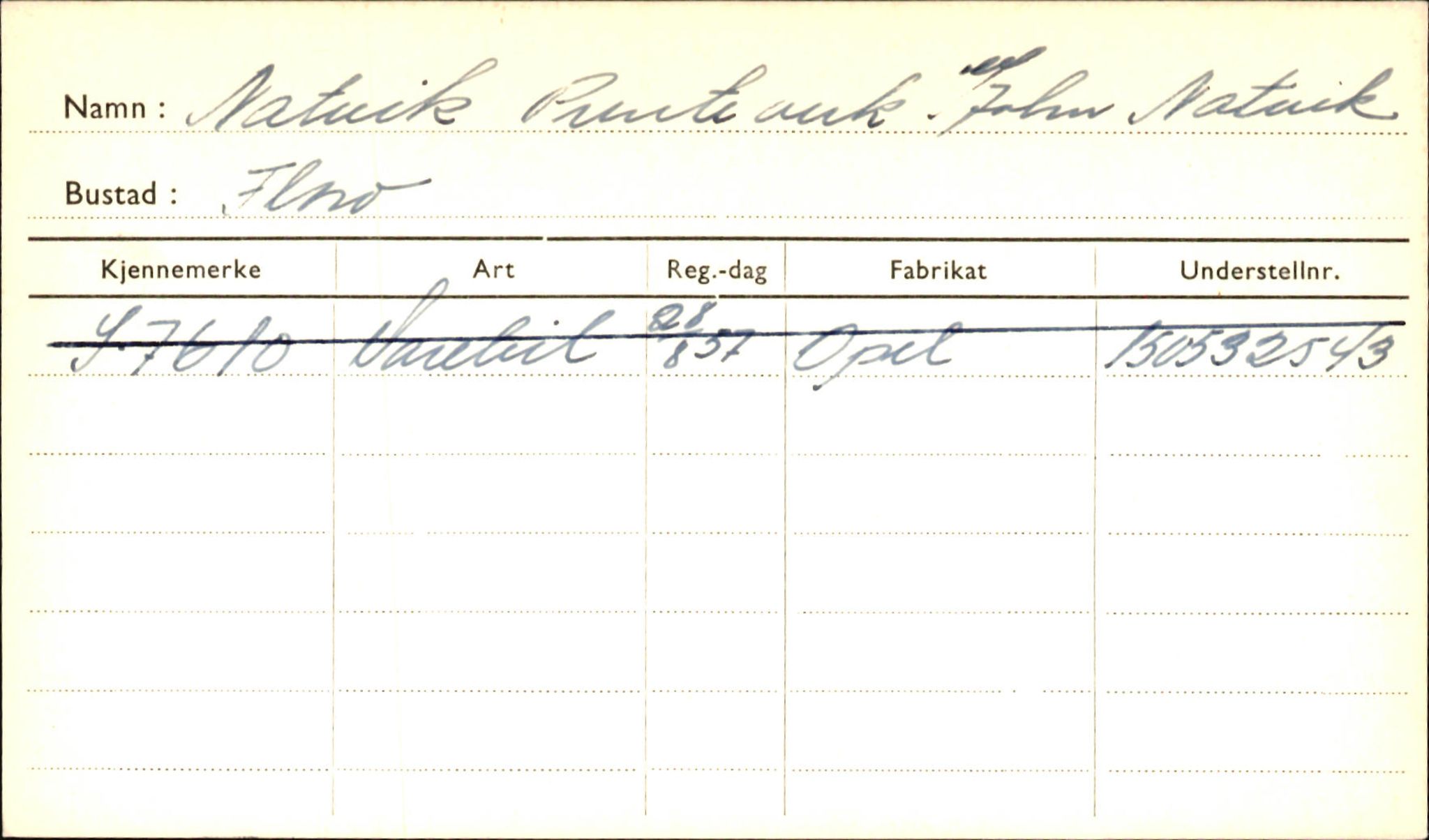 Statens vegvesen, Sogn og Fjordane vegkontor, AV/SAB-A-5301/4/F/L0001D: Eigarregister Fjordane til 1.6.1961, 1930-1961, p. 801