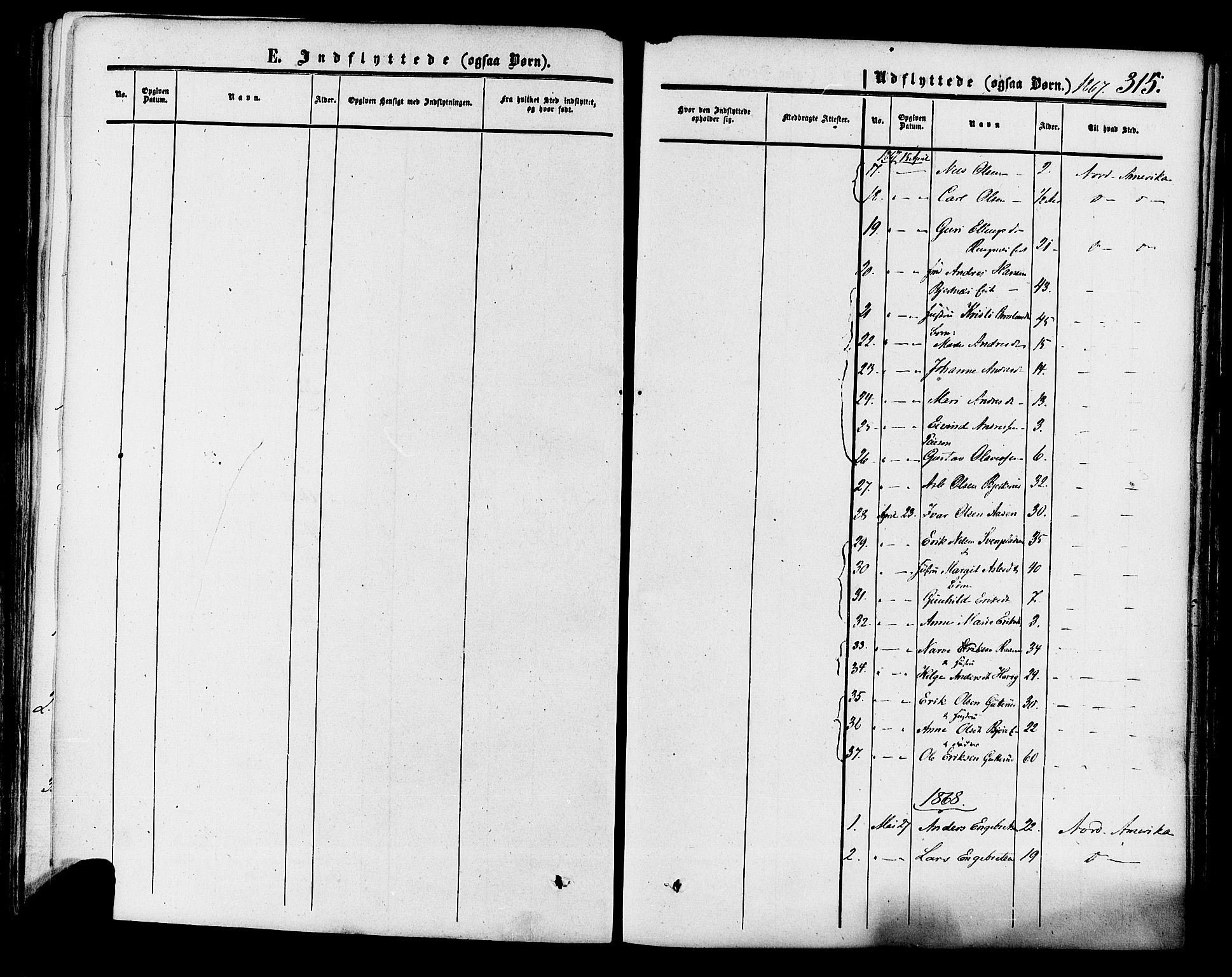Krødsherad kirkebøker, SAKO/A-19/F/Fa/L0003: Parish register (official) no. 3, 1851-1872, p. 315
