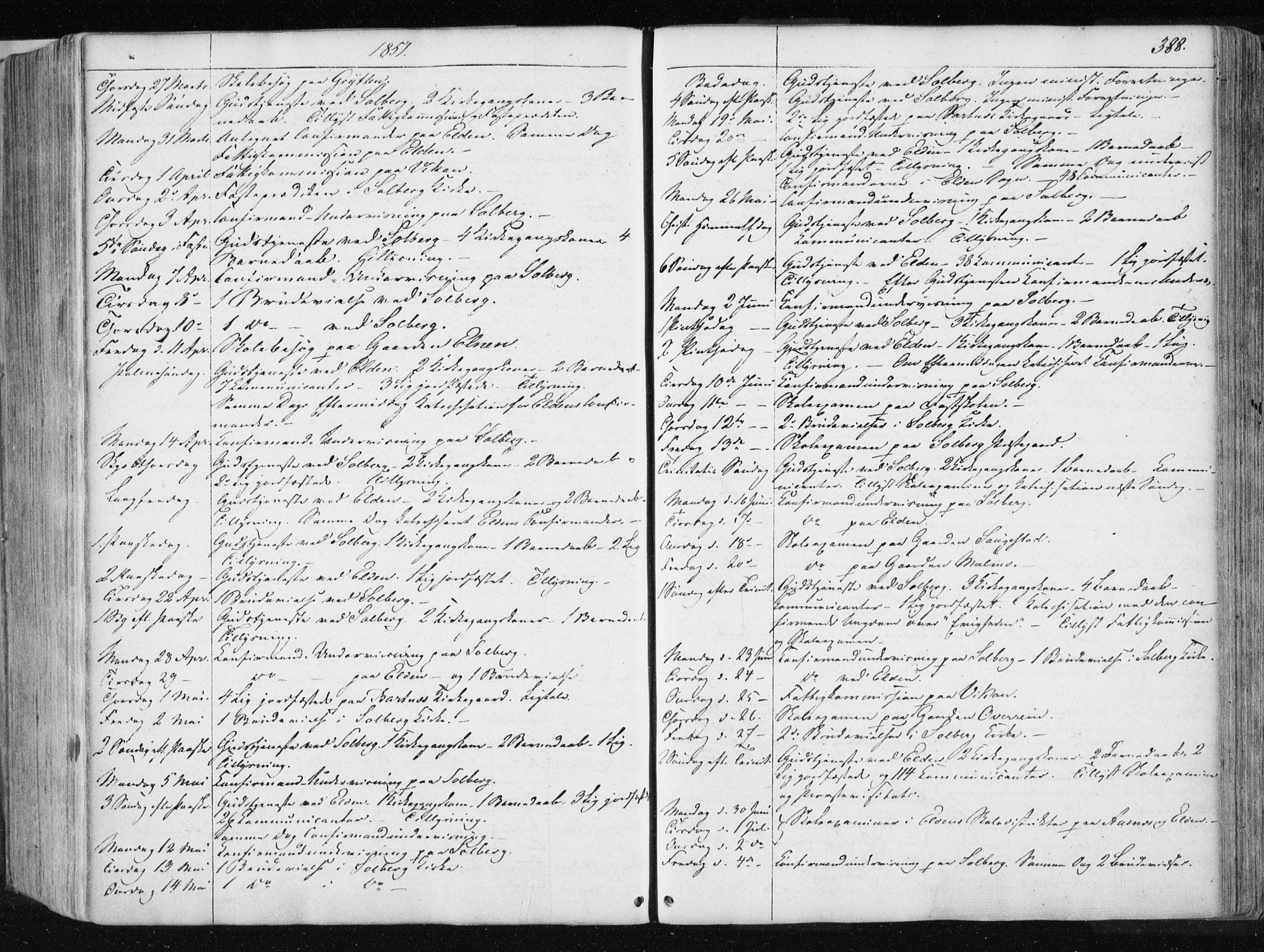 Ministerialprotokoller, klokkerbøker og fødselsregistre - Nord-Trøndelag, SAT/A-1458/741/L0393: Parish register (official) no. 741A07, 1849-1863, p. 388