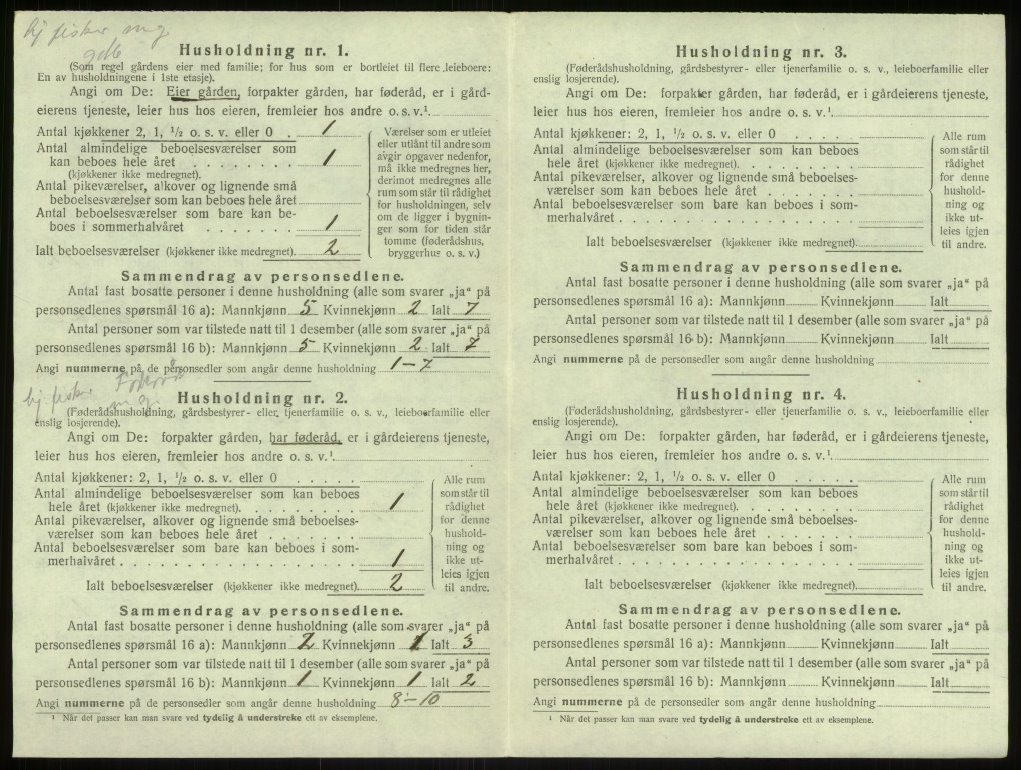 SAB, 1920 census for Herdla, 1920, p. 1176