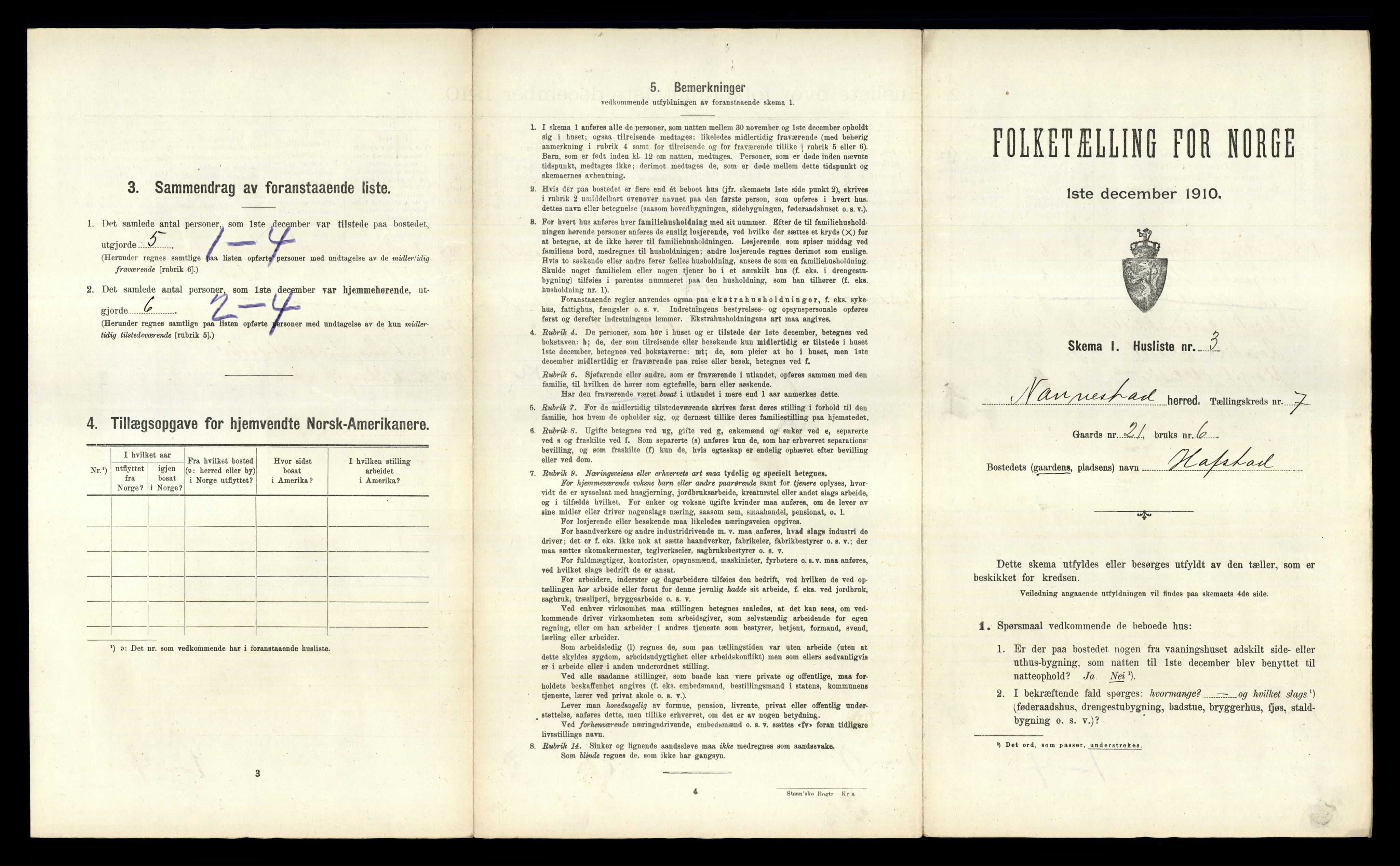 RA, 1910 census for Nannestad, 1910, p. 795