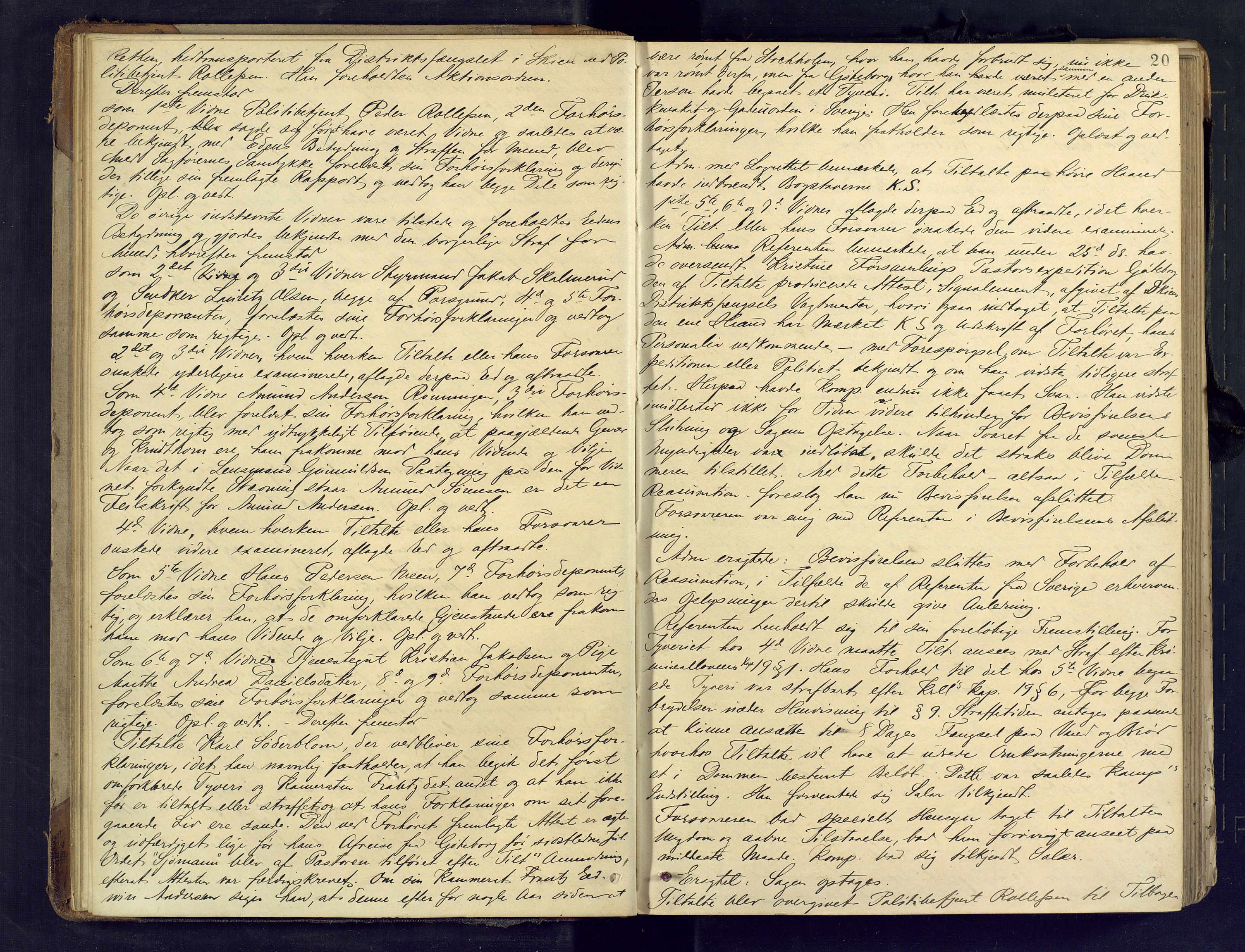 Gjerpen sorenskriveri, AV/SAKO-A-216/F/Fb/L0012: Ekstrarettsprotokoll, 1886-1893, p. 20