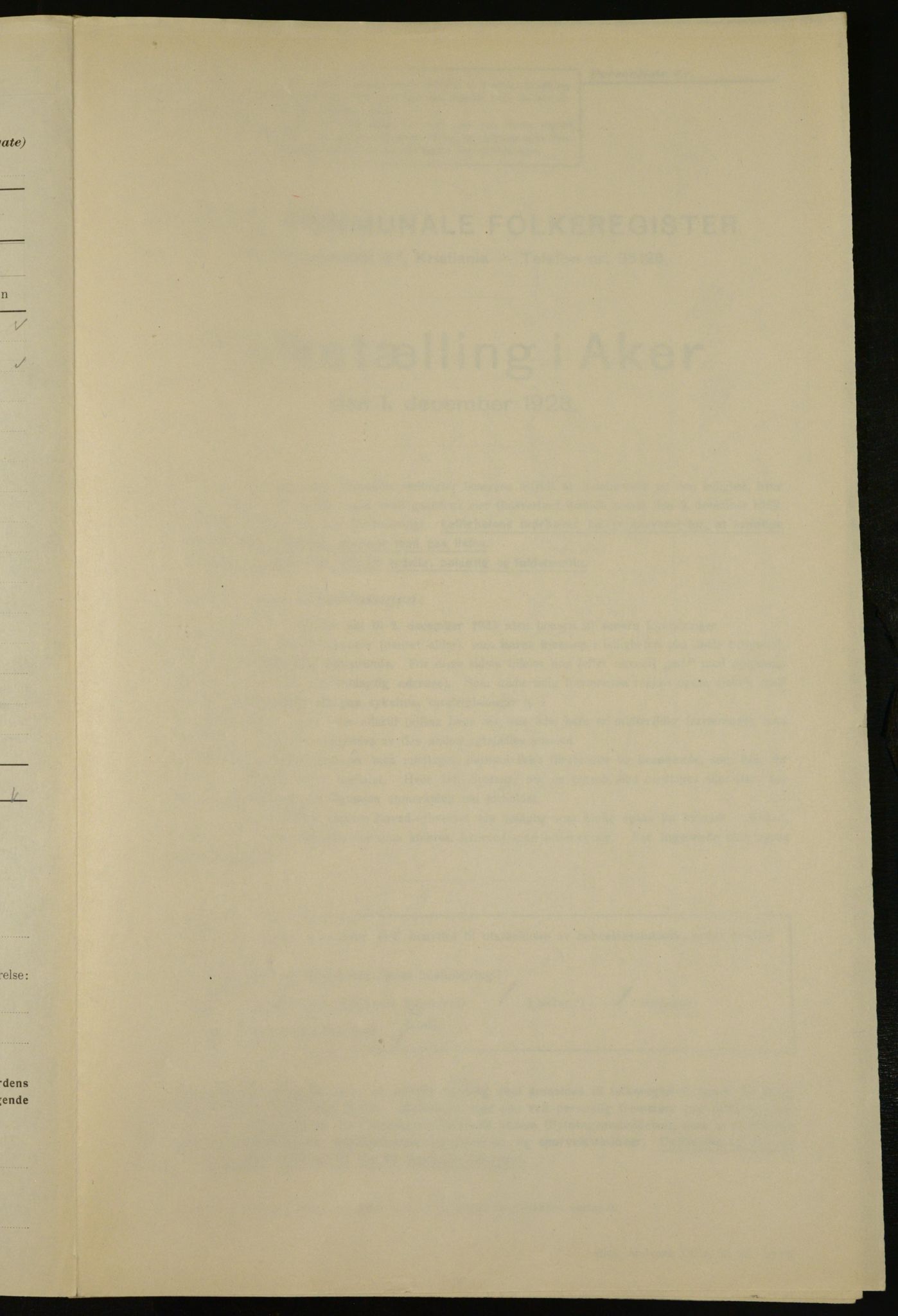 , Municipal Census 1923 for Aker, 1923, p. 17908