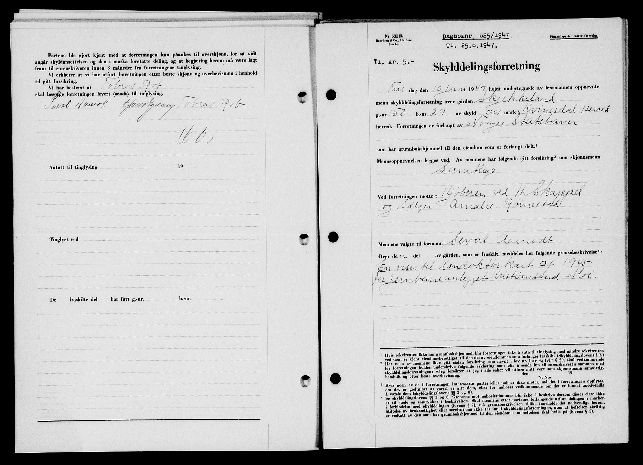 Flekkefjord sorenskriveri, SAK/1221-0001/G/Gb/Gba/L0062: Mortgage book no. A-10, 1947-1947, Diary no: : 625/1947