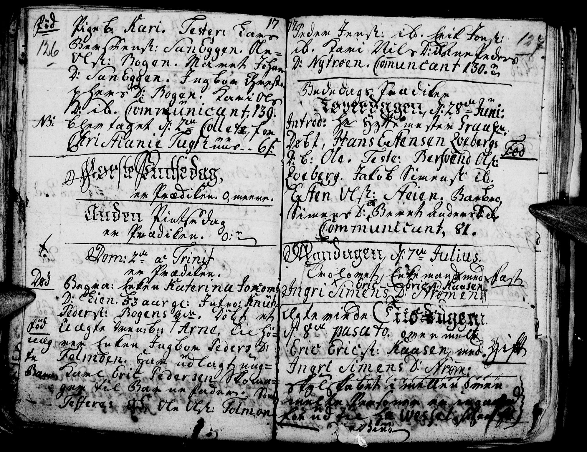 Tynset prestekontor, SAH/PREST-058/H/Ha/Hab/L0009: Parish register (official) no. 9, 1769-1781, p. 126-127