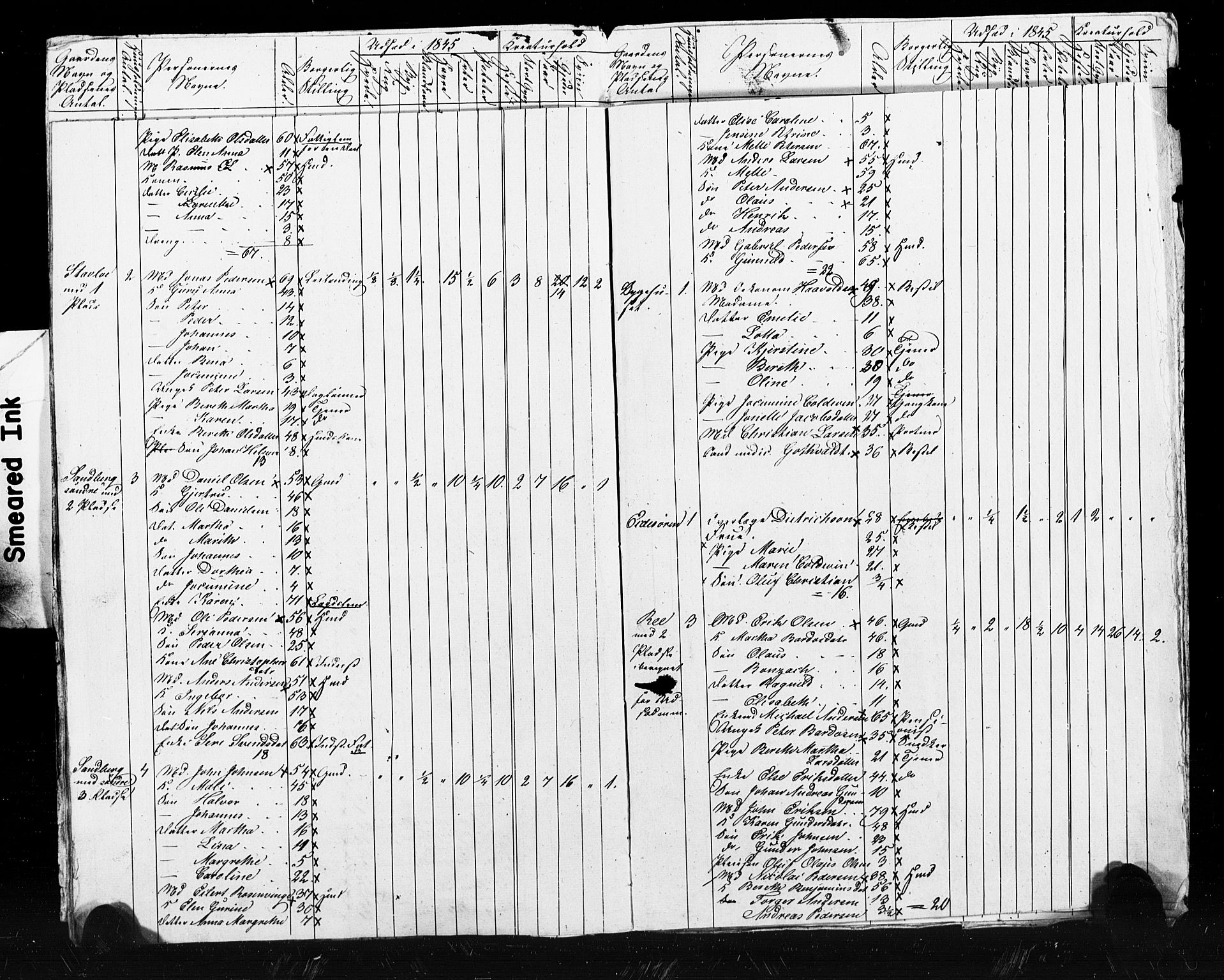 , Census 1845 for Skogn, 1845, p. 45