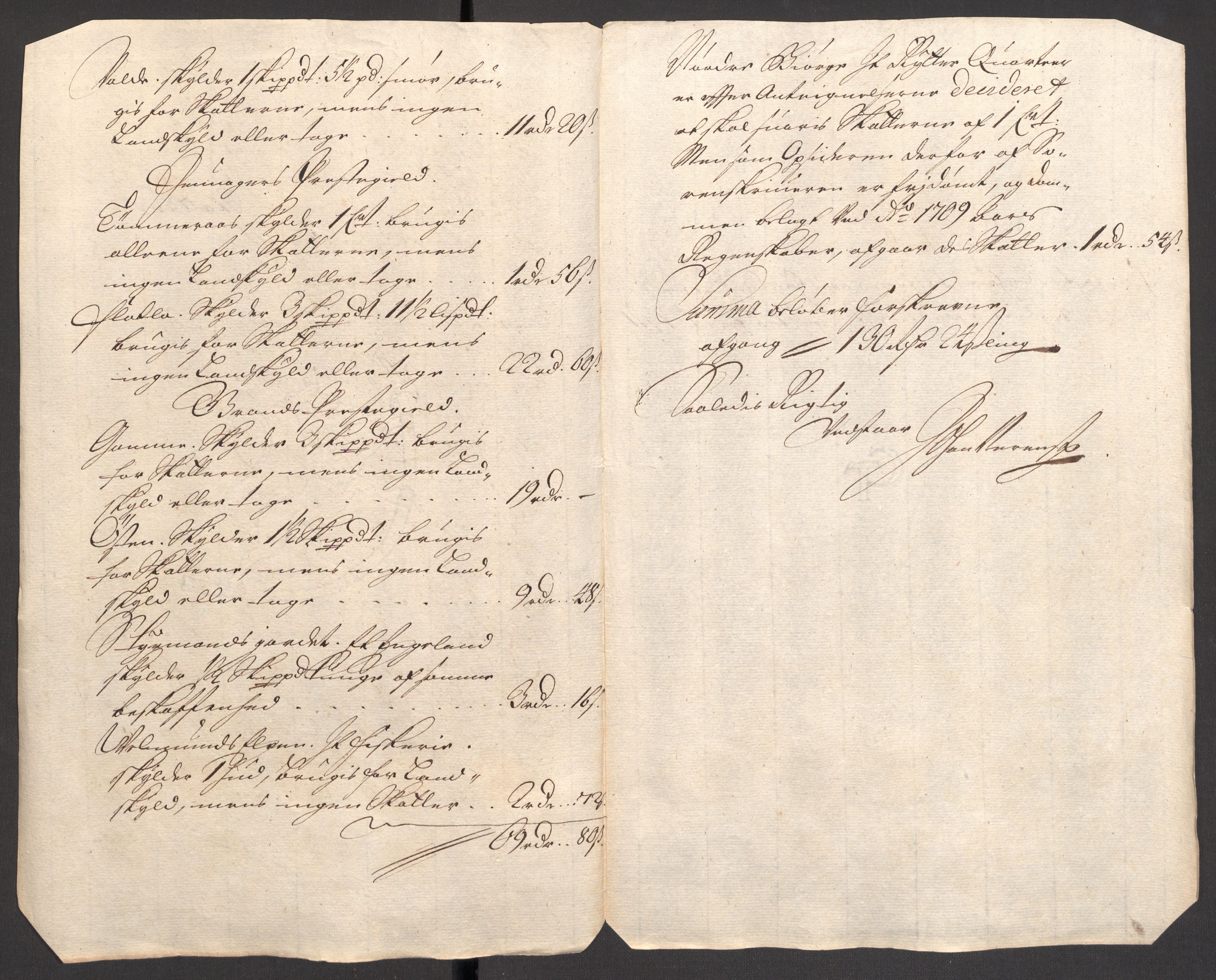 Rentekammeret inntil 1814, Reviderte regnskaper, Fogderegnskap, AV/RA-EA-4092/R18/L1308: Fogderegnskap Hadeland, Toten og Valdres, 1711, p. 469