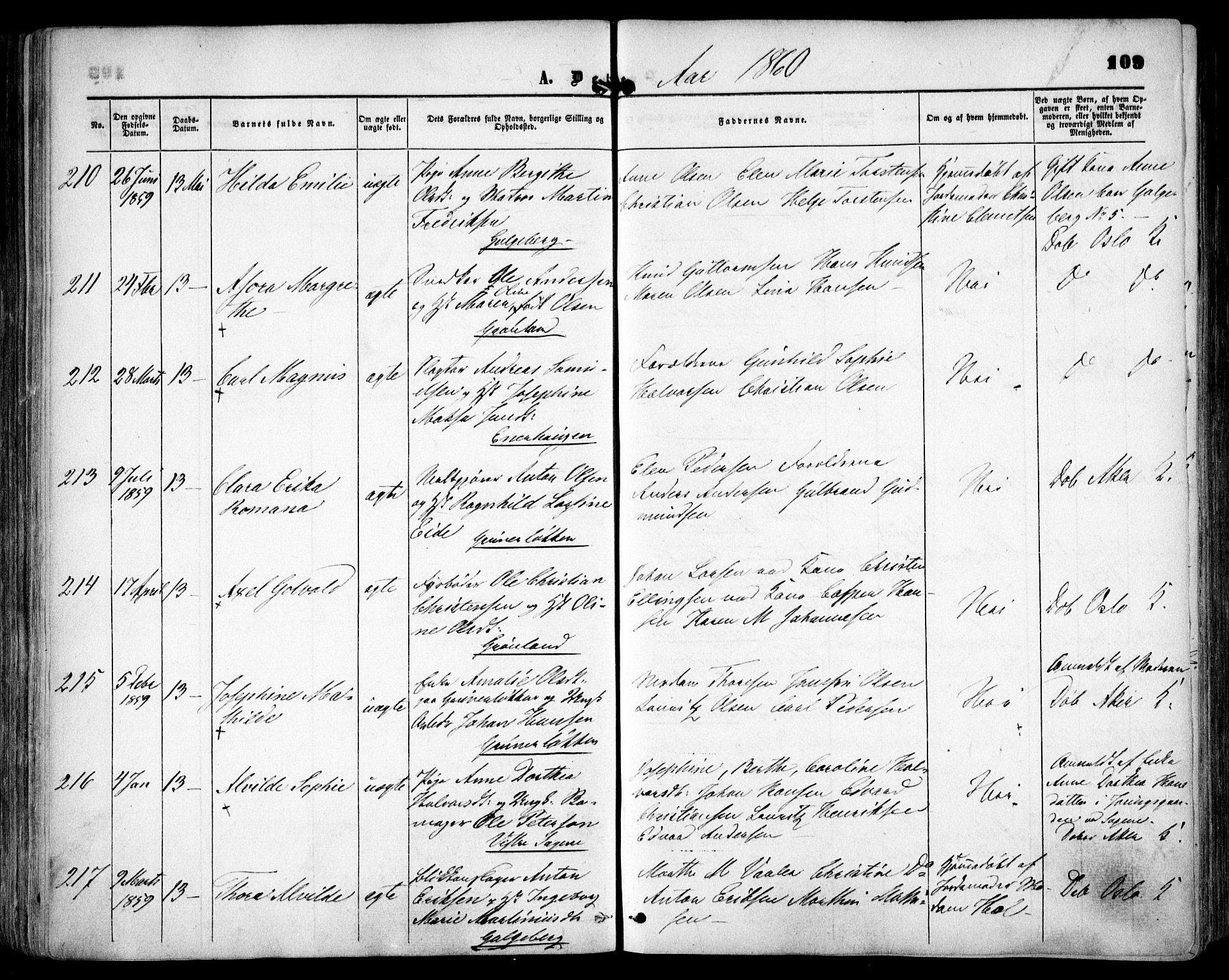 Grønland prestekontor Kirkebøker, SAO/A-10848/F/Fa/L0001: Parish register (official) no. 1, 1859-1861, p. 109