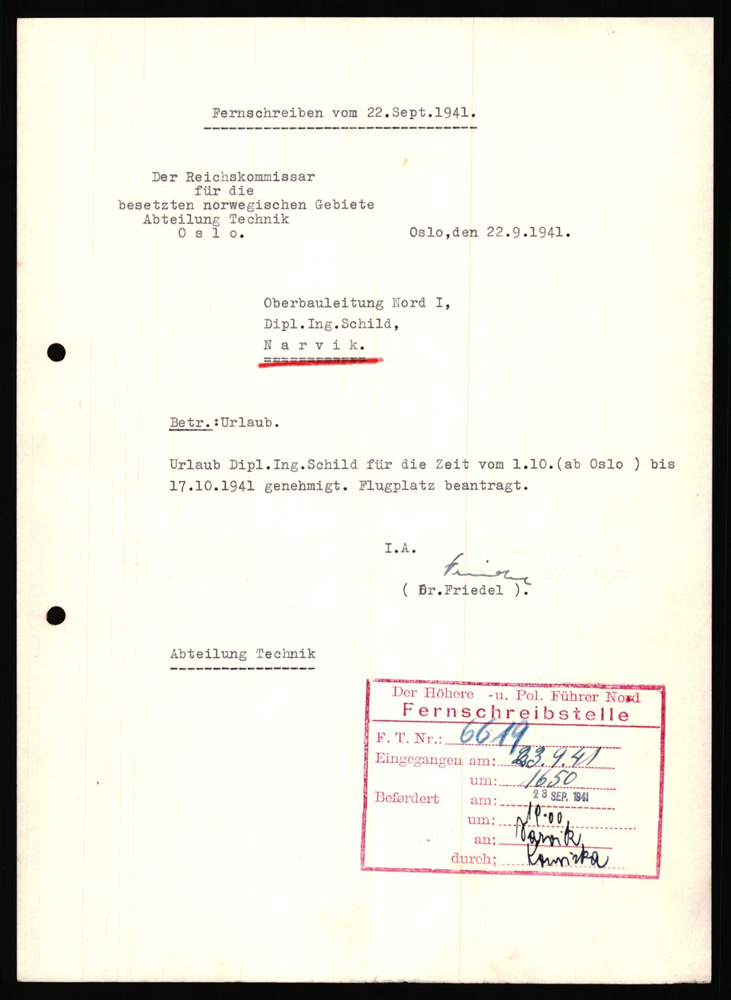 Tyske arkiver, Organisation Todt (OT), Einsatzgruppe Wiking, AV/RA-RAFA-2188/2/B/Bb/L0006: Korrespondanse med Kriegsmarine, 1940-1941, p. 37