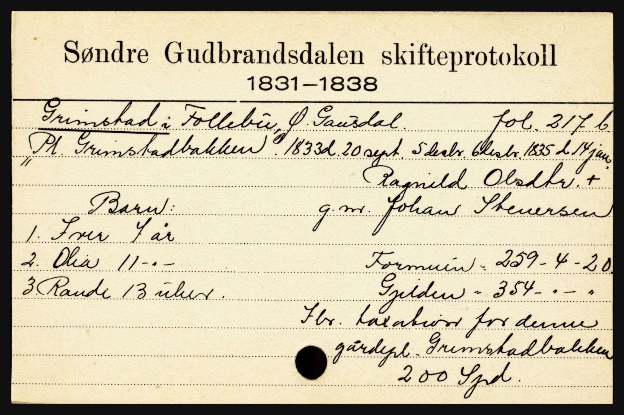 Sør-Gudbrandsdal tingrett, SAH/TING-004/J, 1658-1885, p. 3795