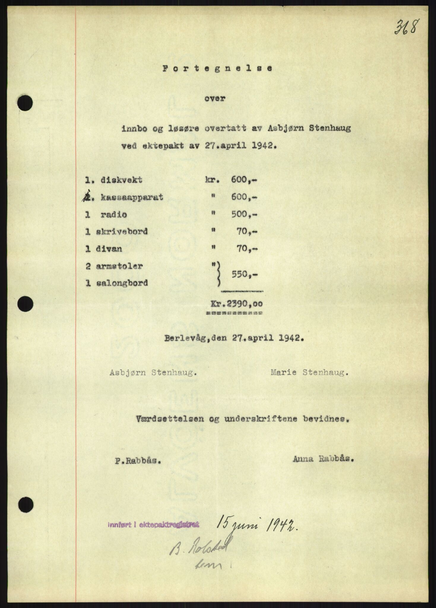 Oslo byskriverembete, AV/SAO-A-10227/2/G/Gb/L0072: Tinglyste ektepakter, Finnmark, bind 1, 1928-1950