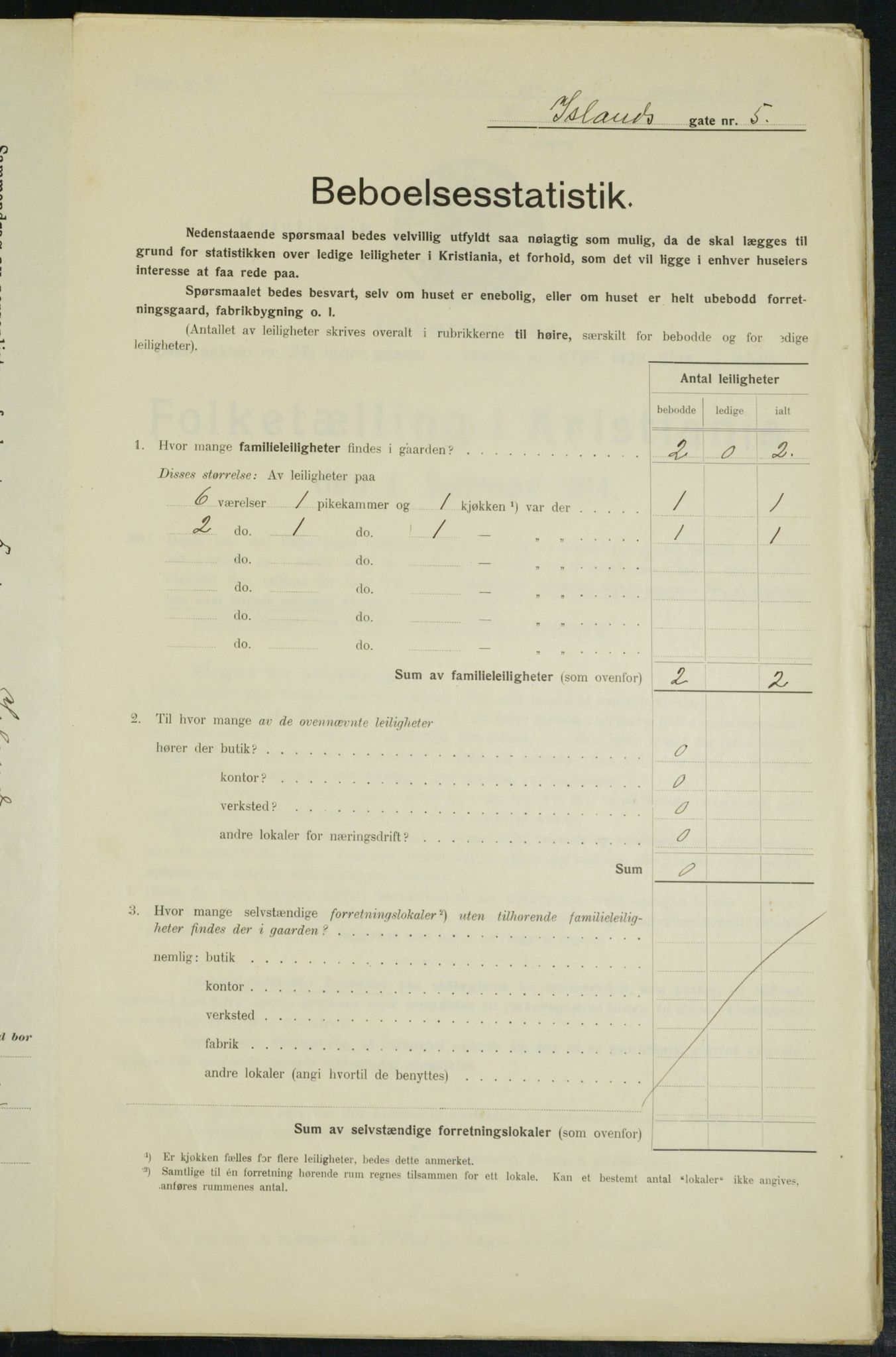 OBA, Municipal Census 1914 for Kristiania, 1914, p. 44505