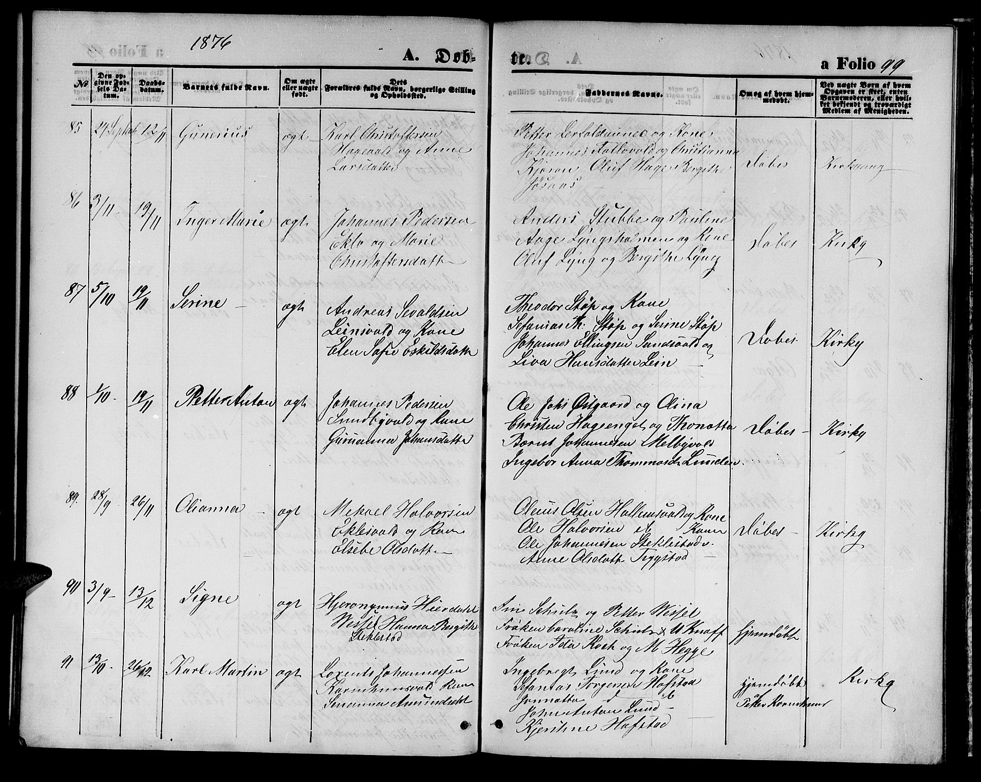 Ministerialprotokoller, klokkerbøker og fødselsregistre - Nord-Trøndelag, AV/SAT-A-1458/723/L0255: Parish register (copy) no. 723C03, 1869-1879, p. 99