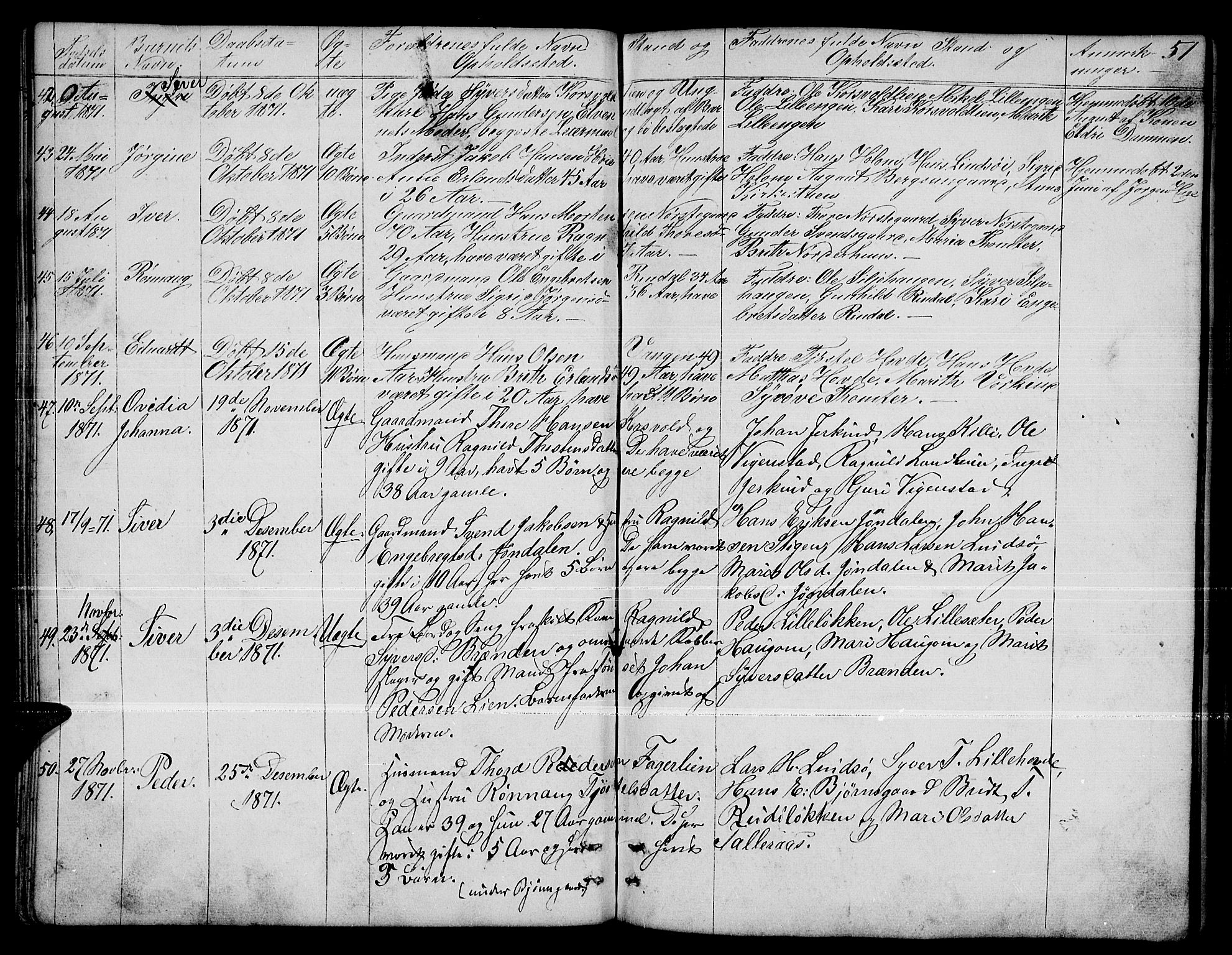 Dovre prestekontor, SAH/PREST-066/H/Ha/Hab/L0001: Parish register (copy) no. 1, 1862-1880, p. 51