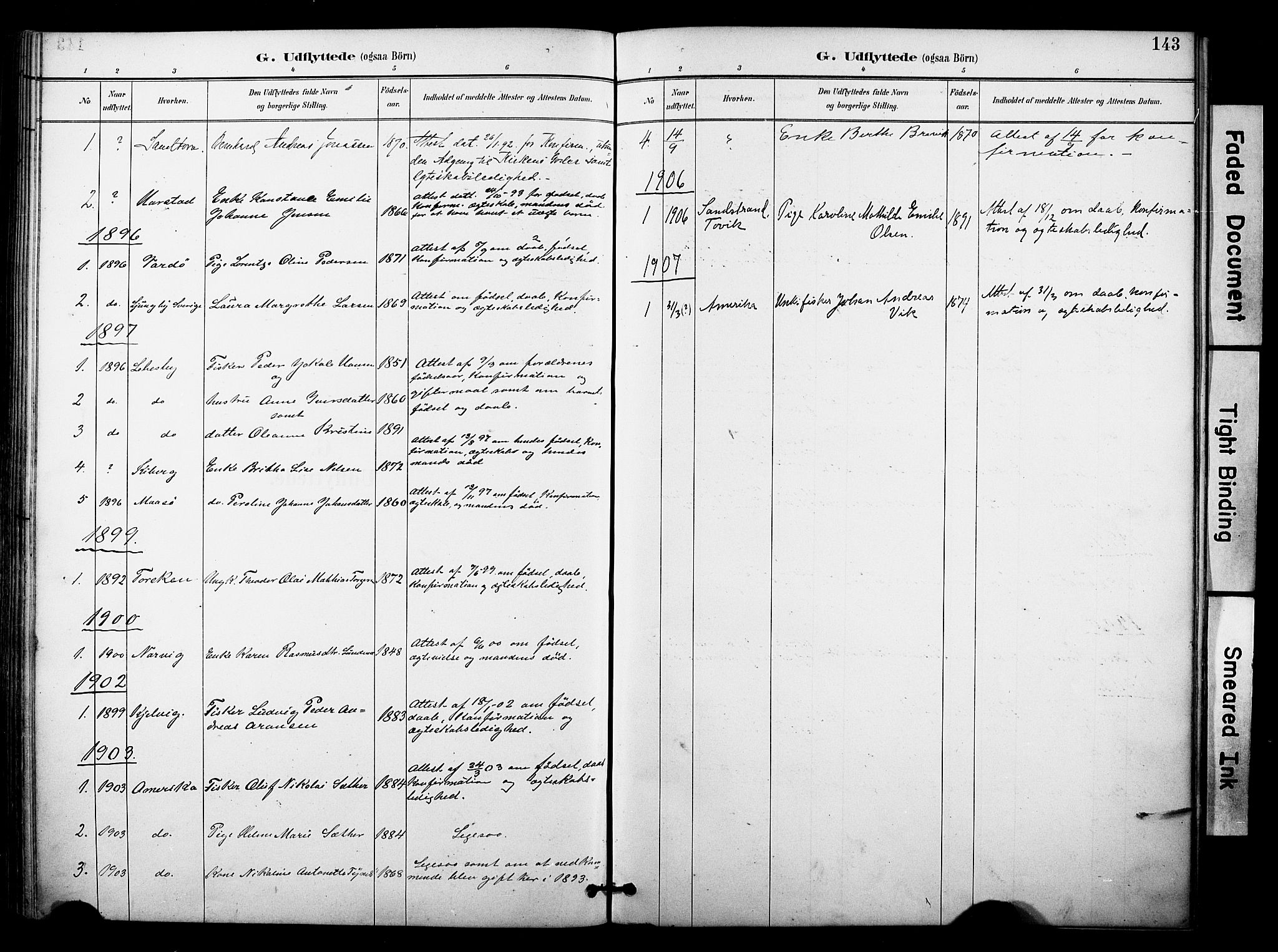 Tana sokneprestkontor, SATØ/S-1334/H/Ha/L0006kirke: Parish register (official) no. 6, 1892-1908, p. 143