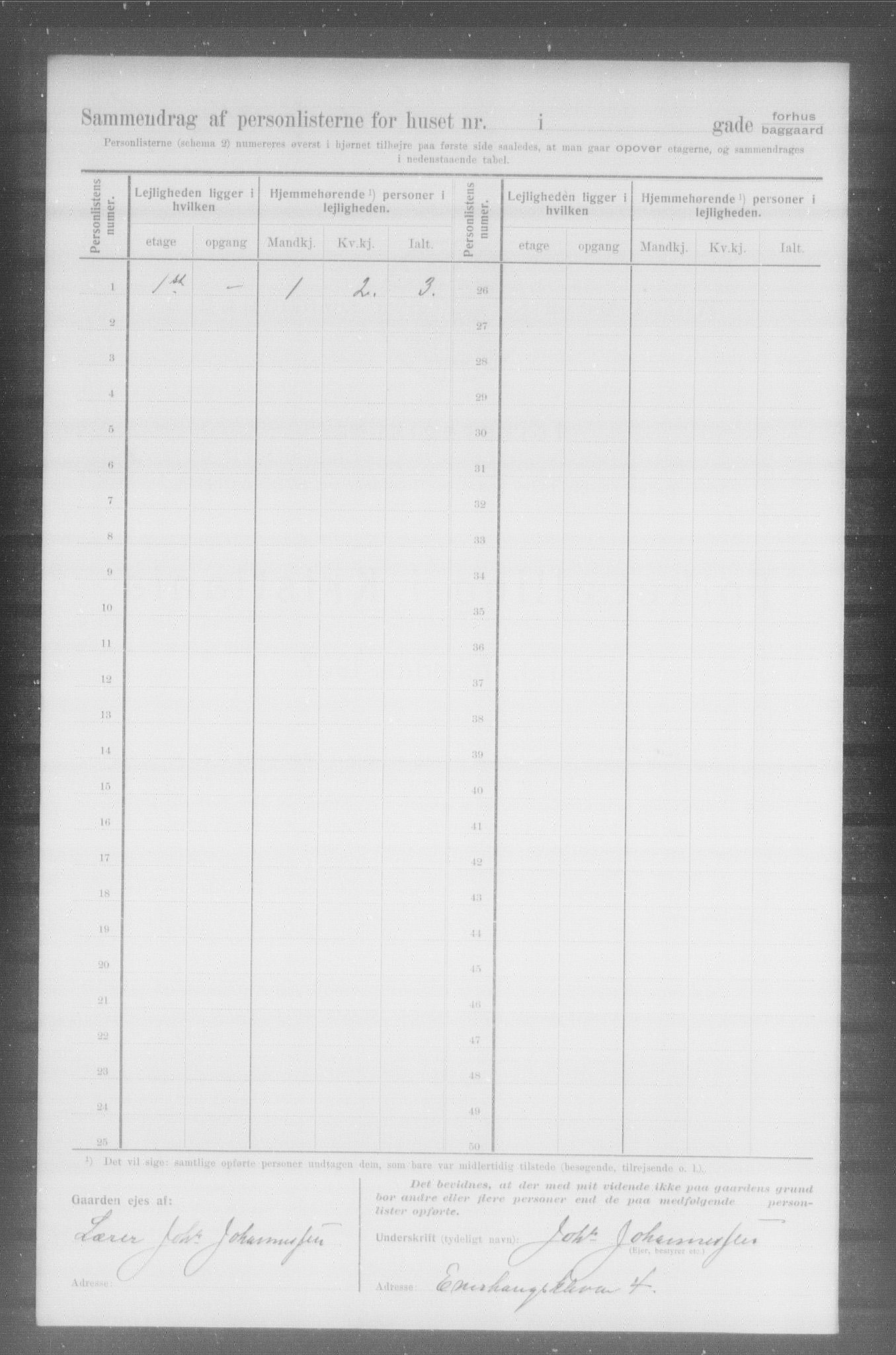 OBA, Municipal Census 1907 for Kristiania, 1907, p. 10951