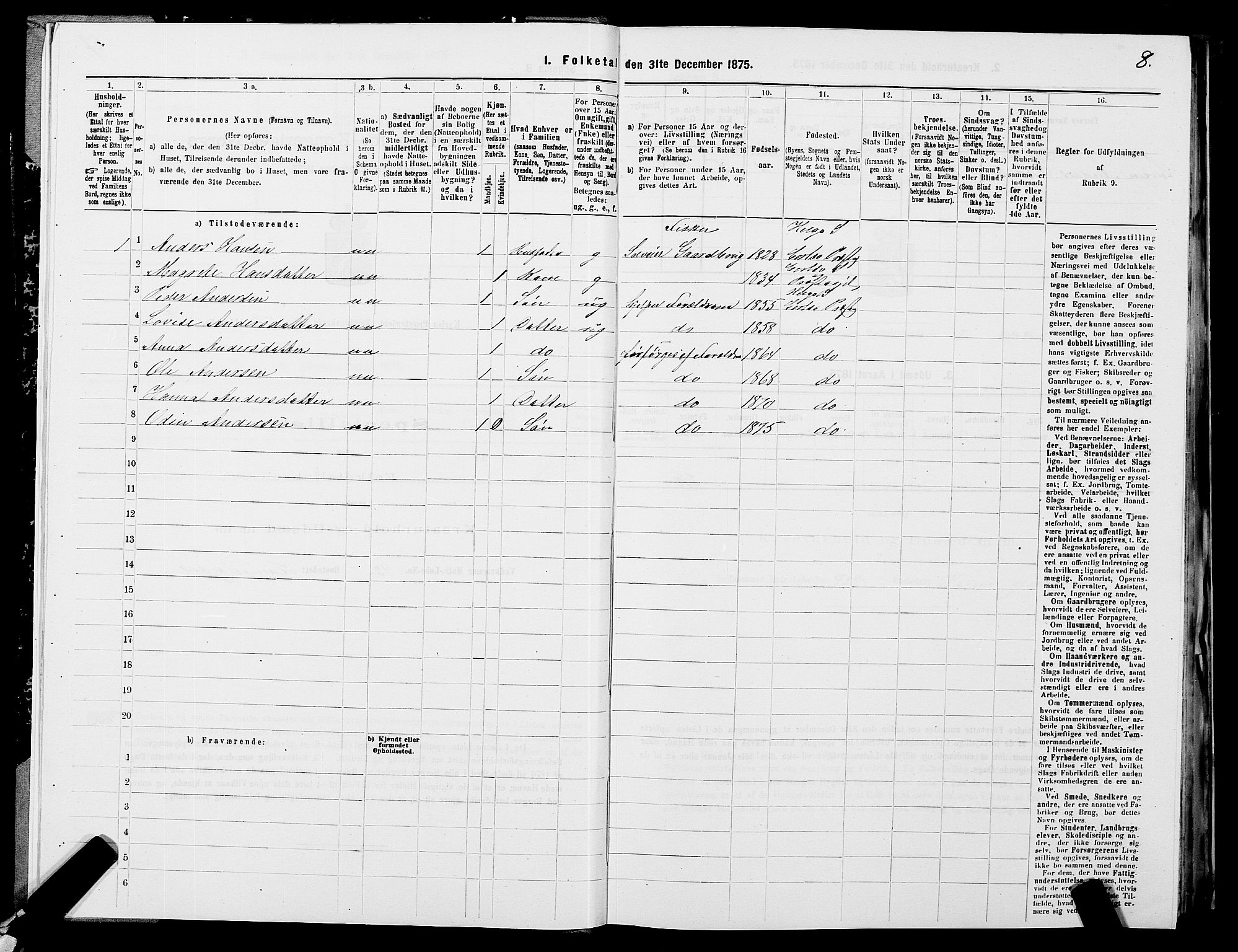 SATØ, 1875 census for 1936P Karlsøy, 1875, p. 2008