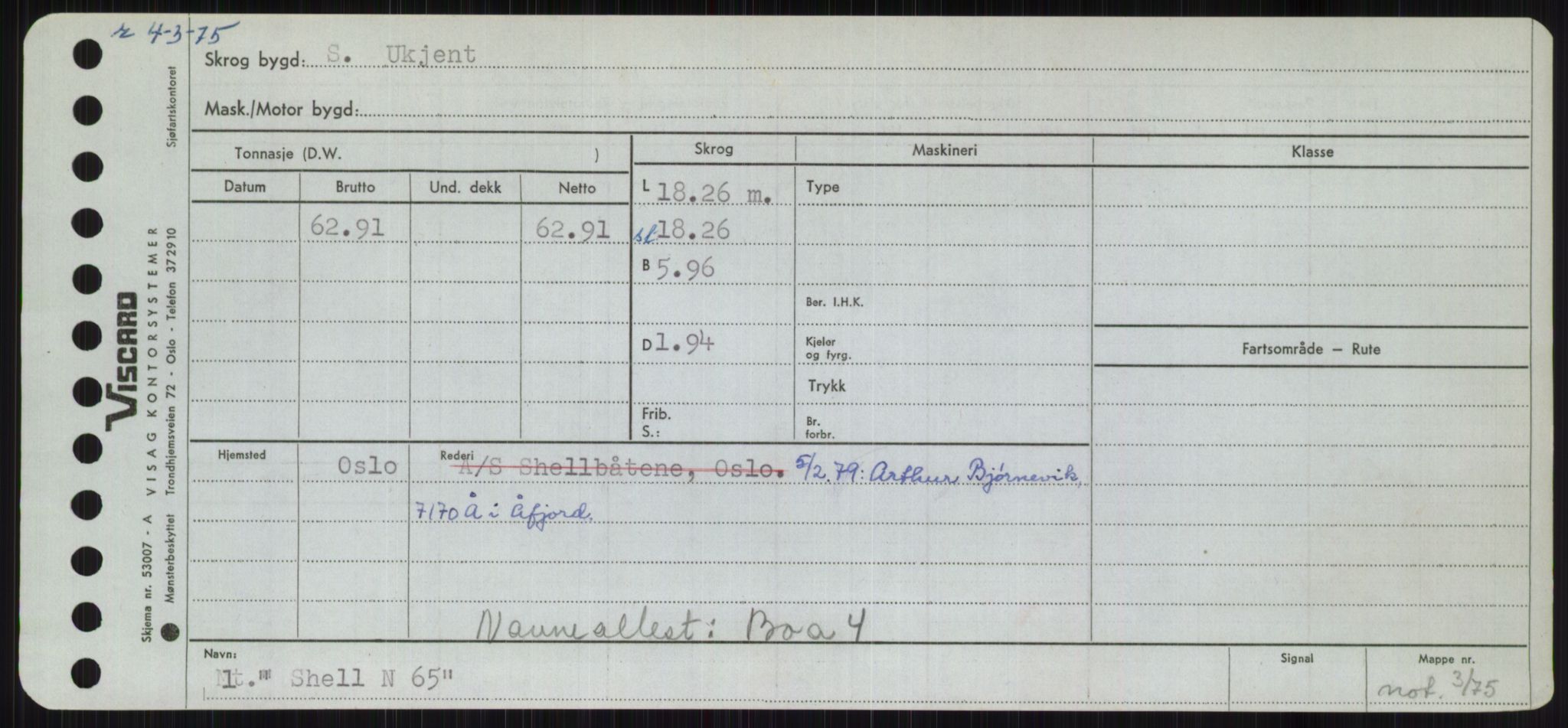 Sjøfartsdirektoratet med forløpere, Skipsmålingen, AV/RA-S-1627/H/Hc/L0001: Lektere, A-Y, p. 383