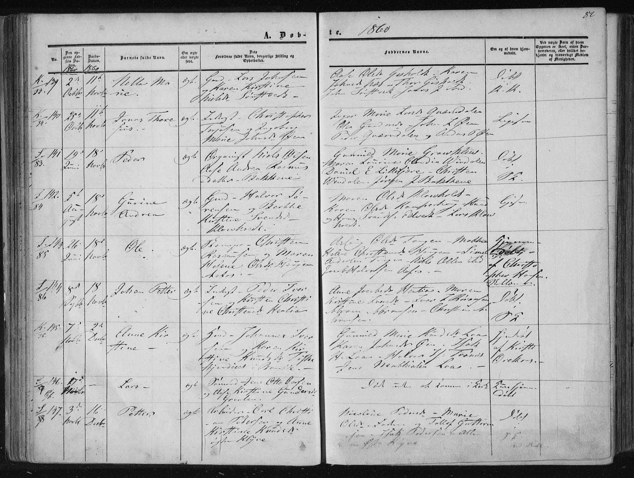 Solum kirkebøker, SAKO/A-306/F/Fa/L0007: Parish register (official) no. I 7, 1856-1864, p. 82