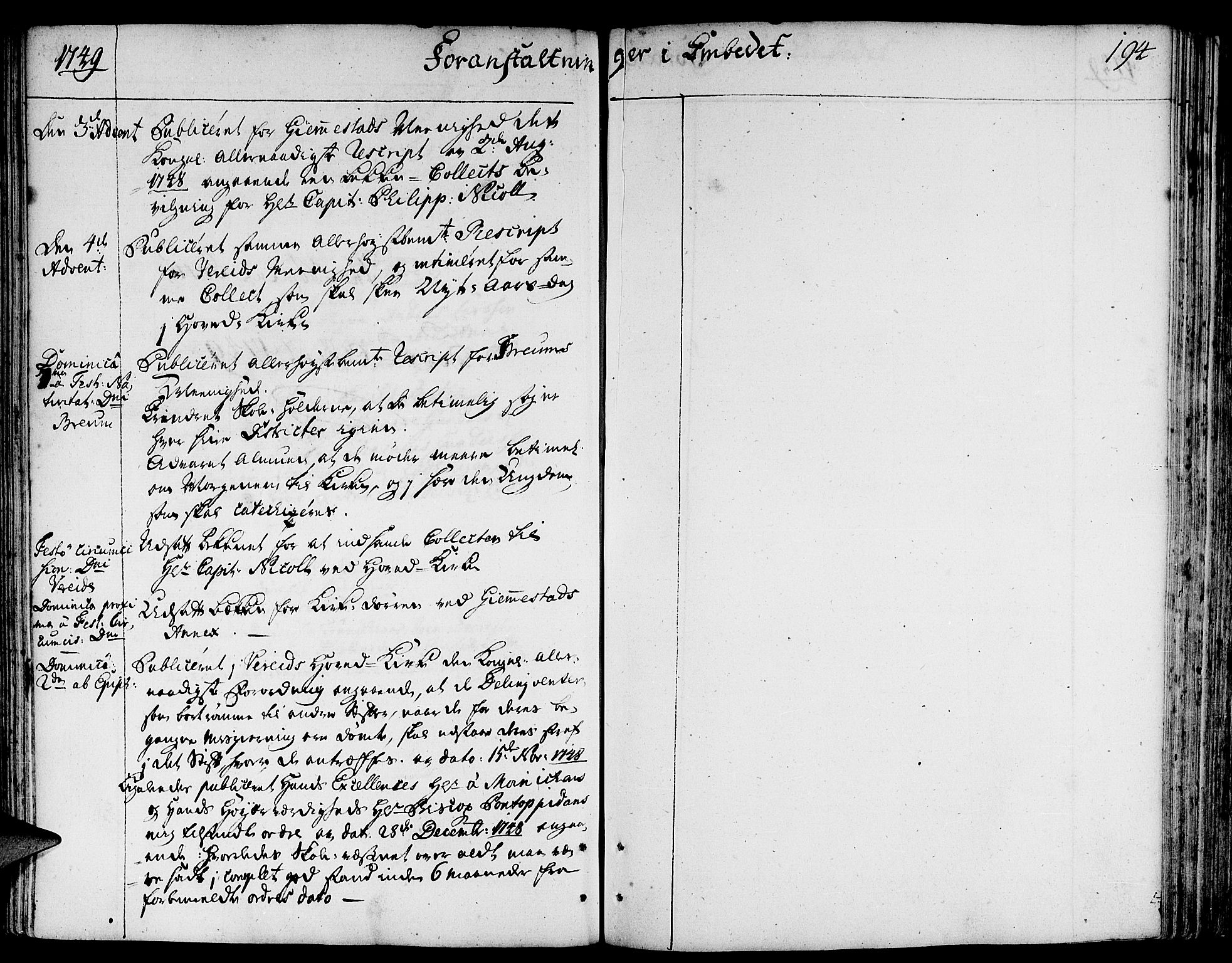 Gloppen sokneprestembete, AV/SAB-A-80101/H/Haa/Haaa/L0003: Parish register (official) no. A 3, 1739-1757, p. 194