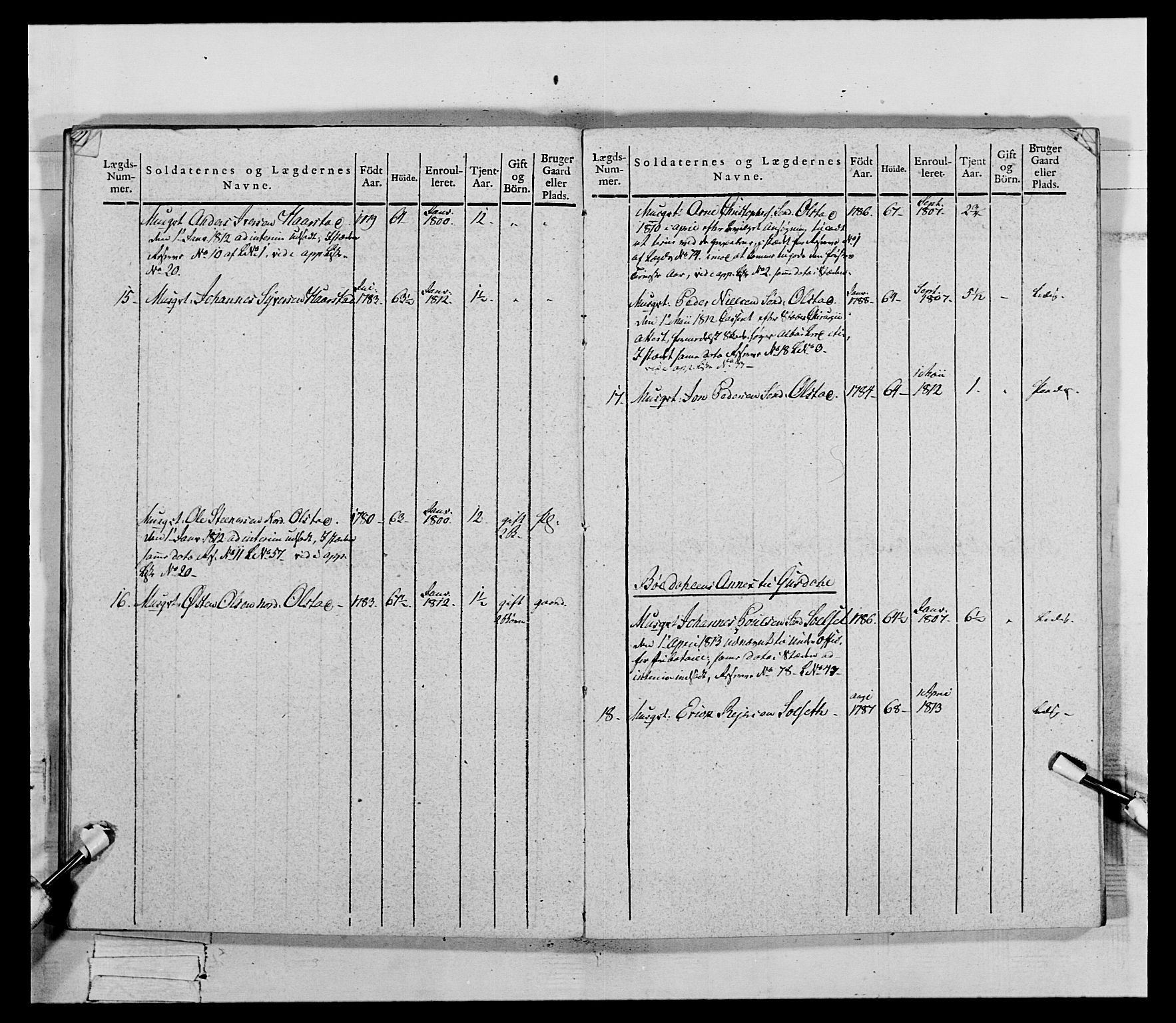 Generalitets- og kommissariatskollegiet, Det kongelige norske kommissariatskollegium, AV/RA-EA-5420/E/Eh/L0069: Opplandske gevorbne infanteriregiment, 1810-1818, p. 521