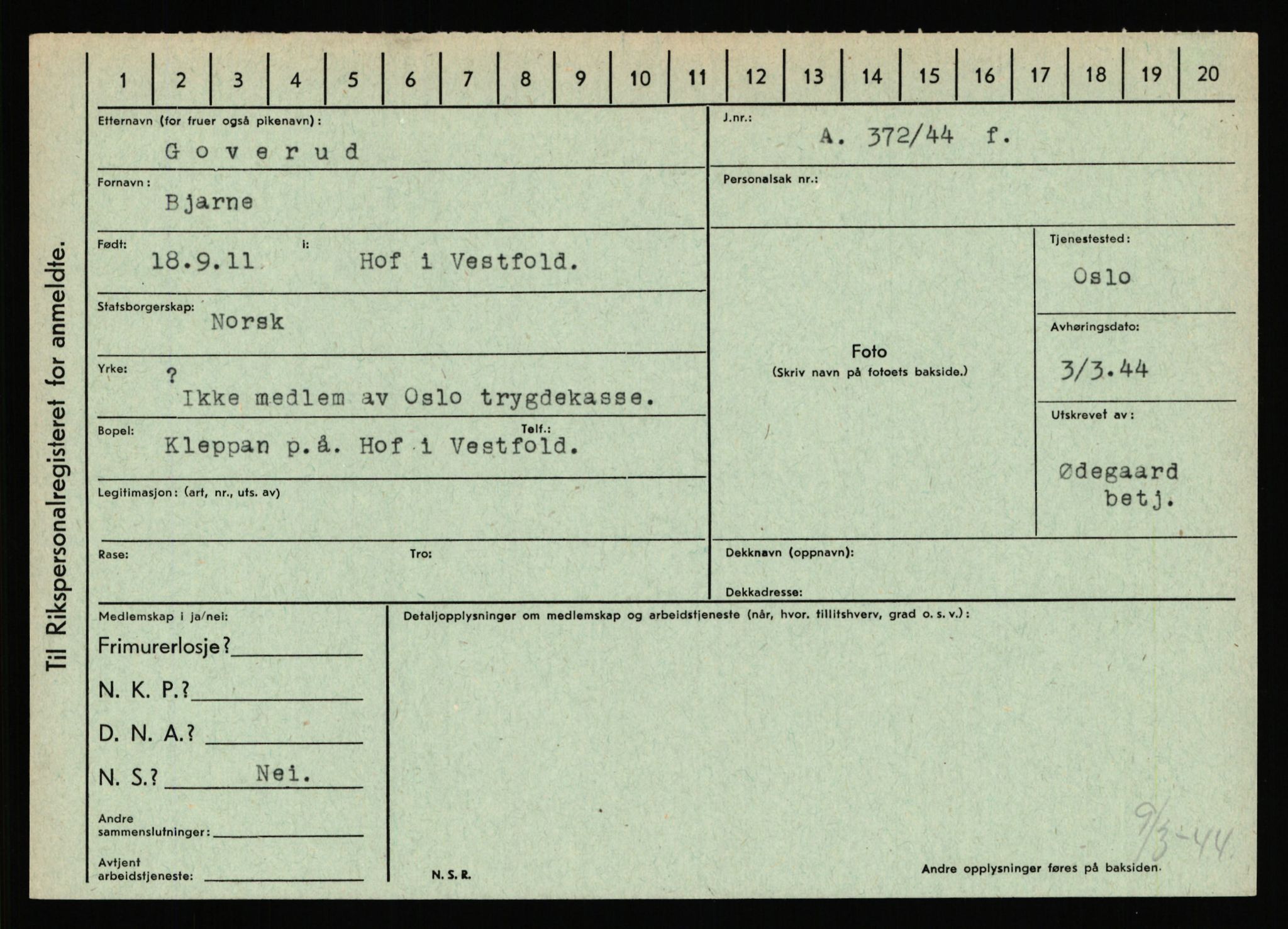 Statspolitiet - Hovedkontoret / Osloavdelingen, AV/RA-S-1329/C/Ca/L0005: Furali - Hamula, 1943-1945, p. 1424