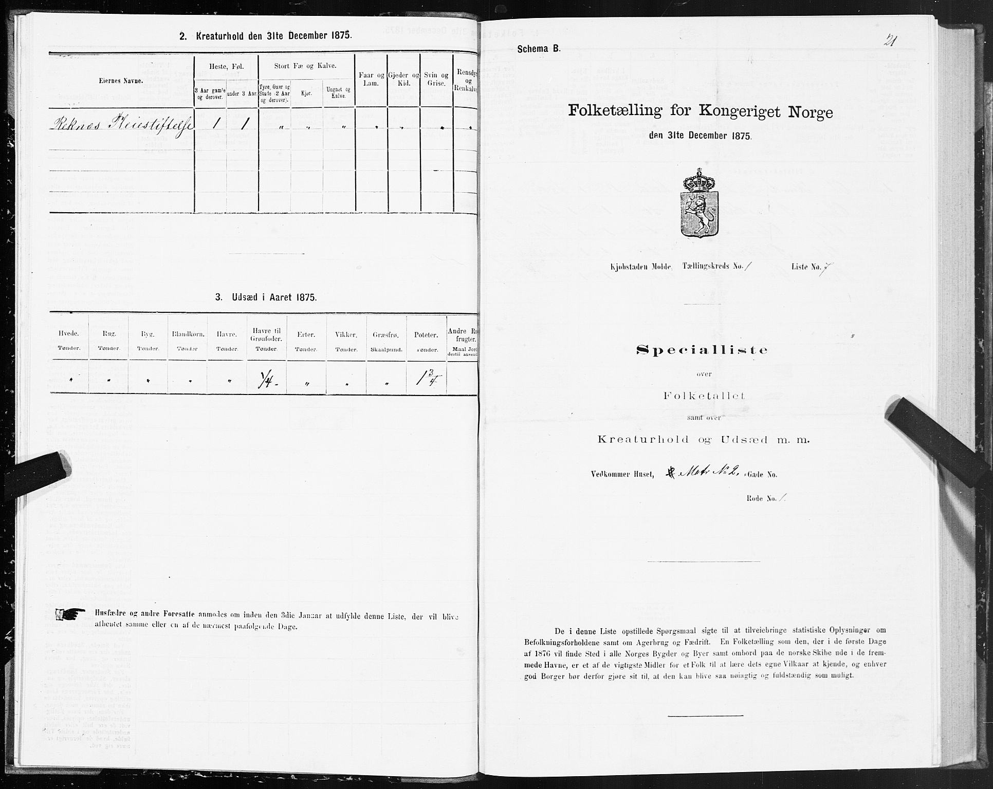 SAT, 1875 census for 1502P Molde, 1875, p. 1021