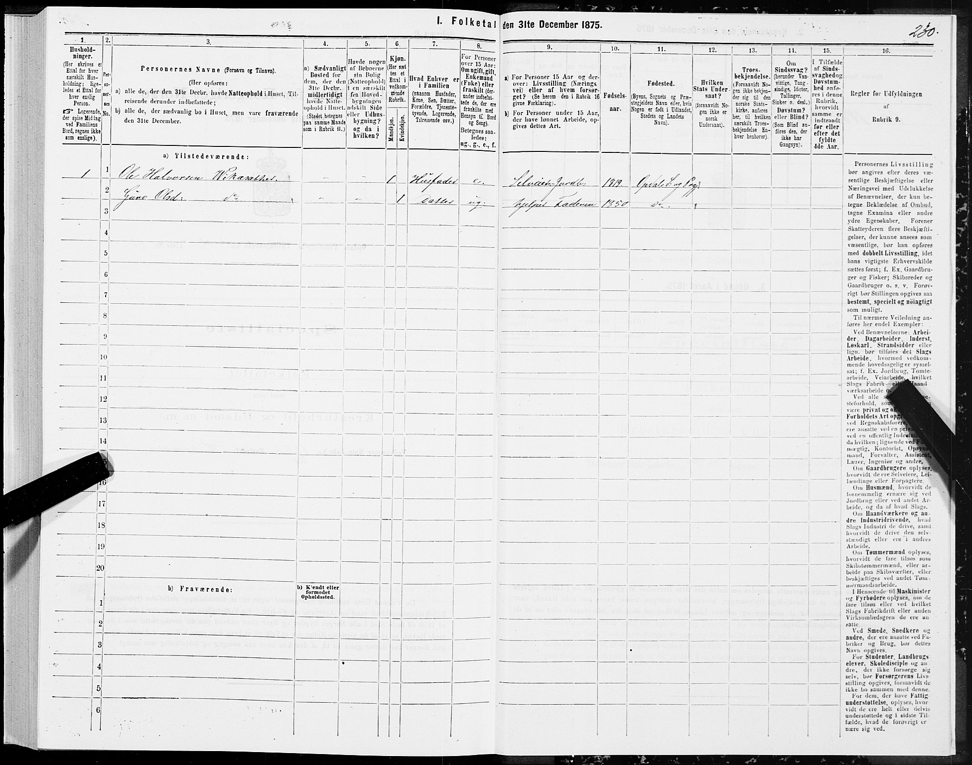 SAT, 1875 census for 1634P Oppdal, 1875, p. 4230