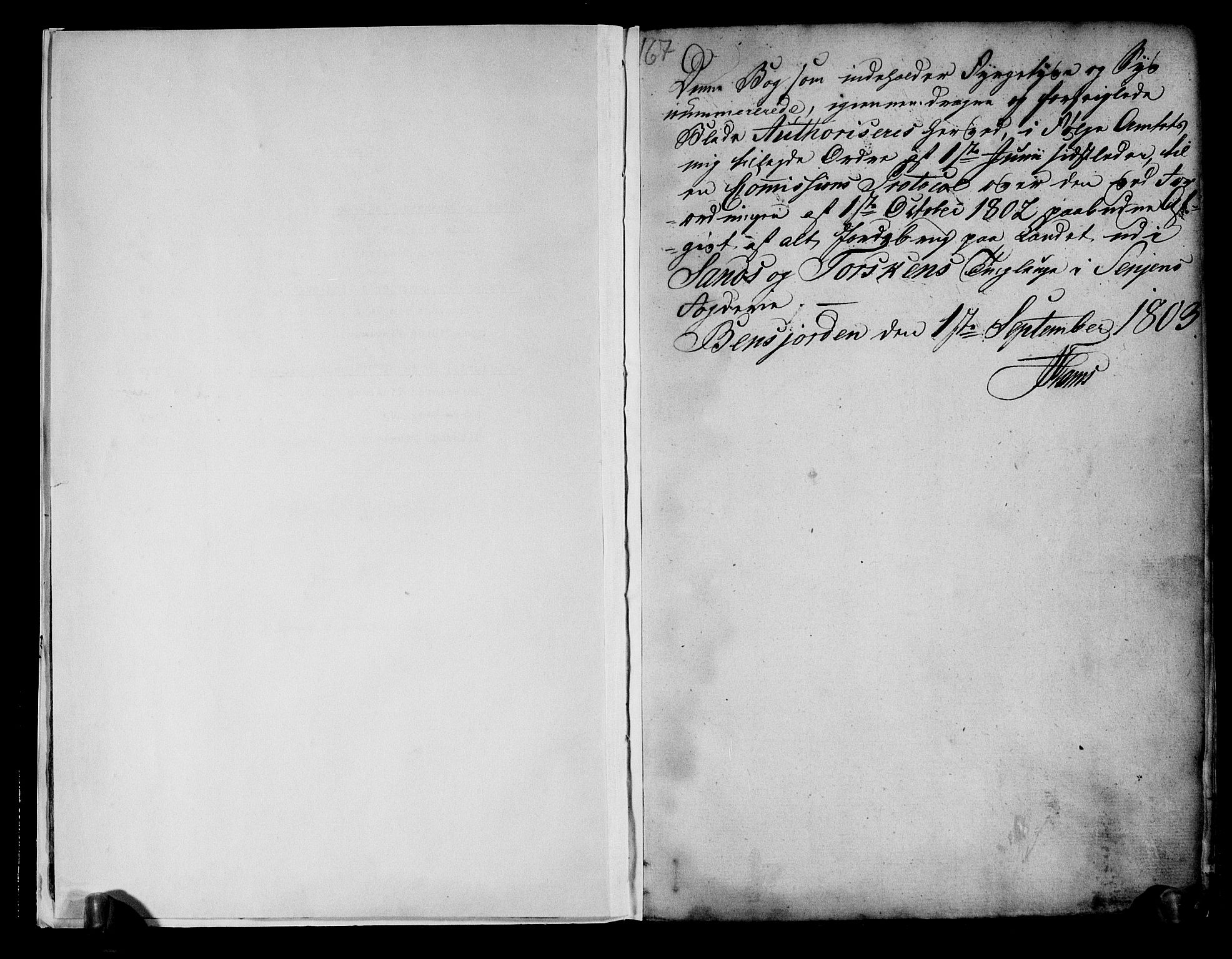 Rentekammeret inntil 1814, Realistisk ordnet avdeling, AV/RA-EA-4070/N/Ne/Nea/L0167: til 0169: Senja og Tromsø fogderi. Kommisjonsprotokoll for Sand, Torsken, Fauskevåg, Kvæfjord, Astafjord, Dyrøy og Gisund tinglag, 1803, p. 2