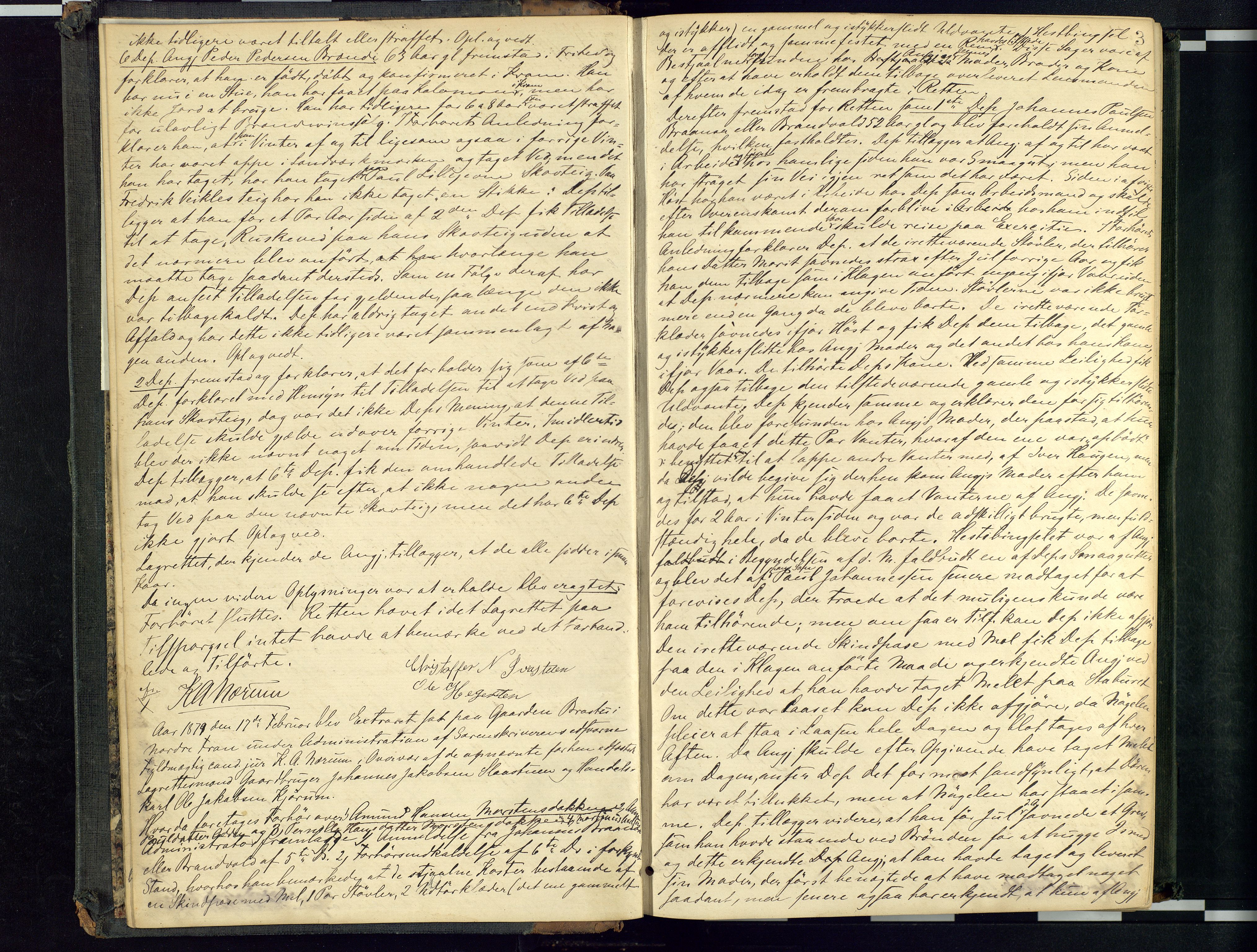 Mellom-Gudbrandsdal sorenskriveri, AV/SAH-TING-038/G/Gc/Gca/L0015: Ekstrarettsprotokoll, 1879-1884, p. 3