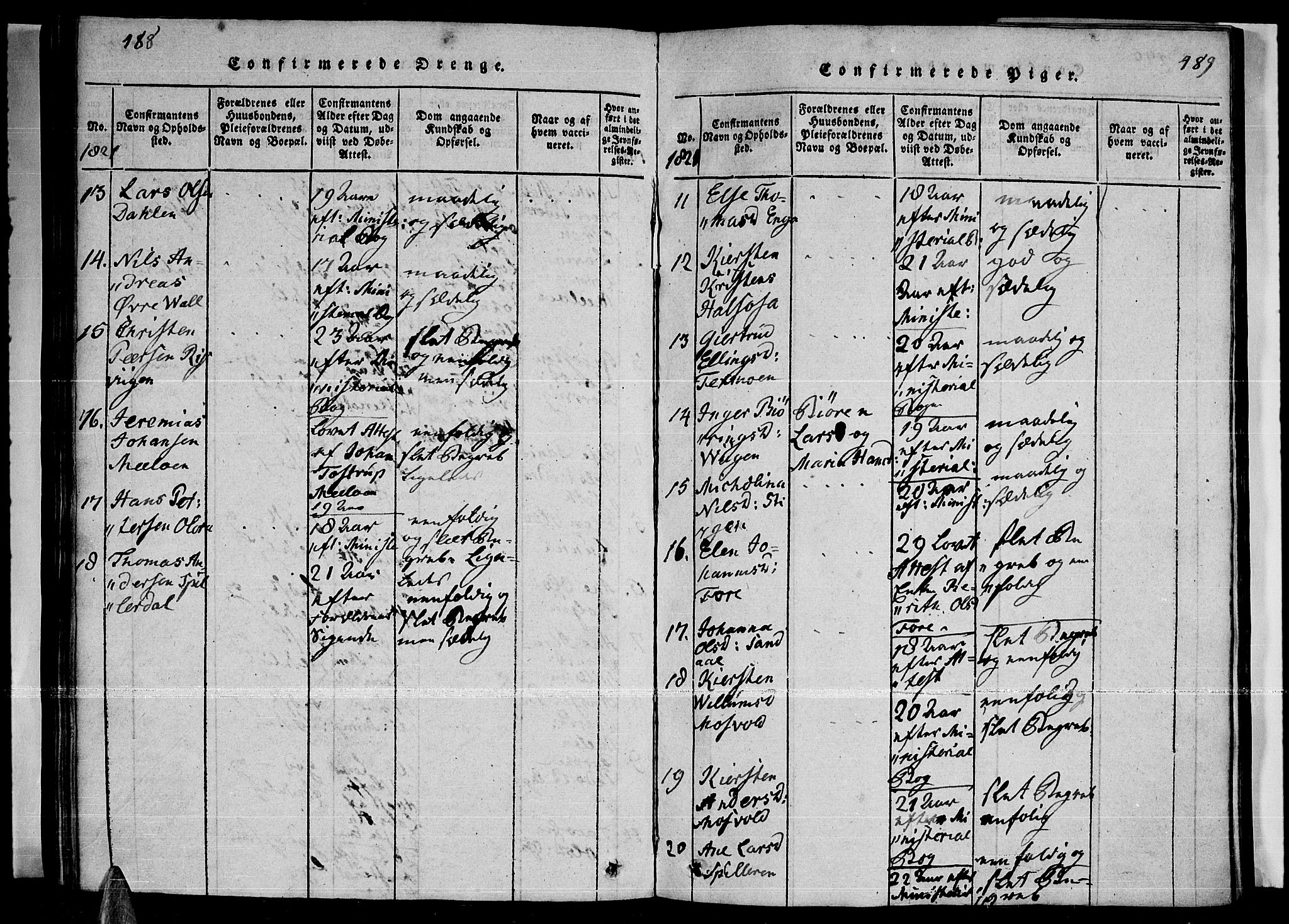 Ministerialprotokoller, klokkerbøker og fødselsregistre - Nordland, SAT/A-1459/841/L0593: Parish register (official) no. 841A04 /2, 1820-1825, p. 488-489