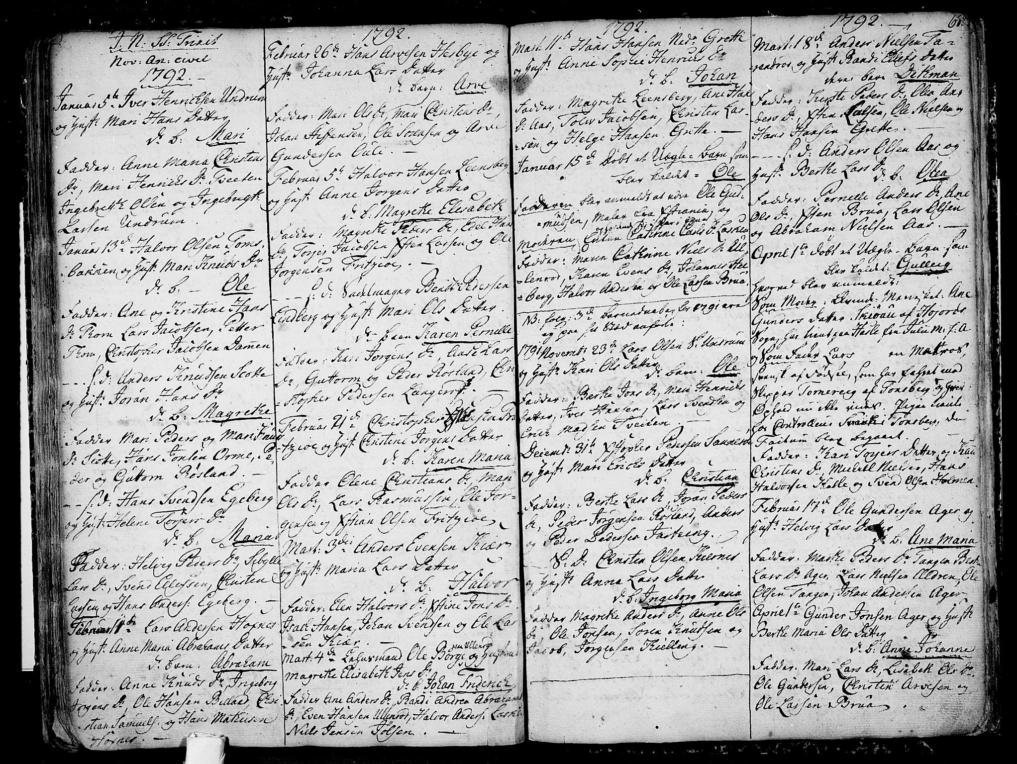 Sem kirkebøker, AV/SAKO-A-5/F/Fa/L0002: Parish register (official) no. I 2, 1764-1798, p. 61