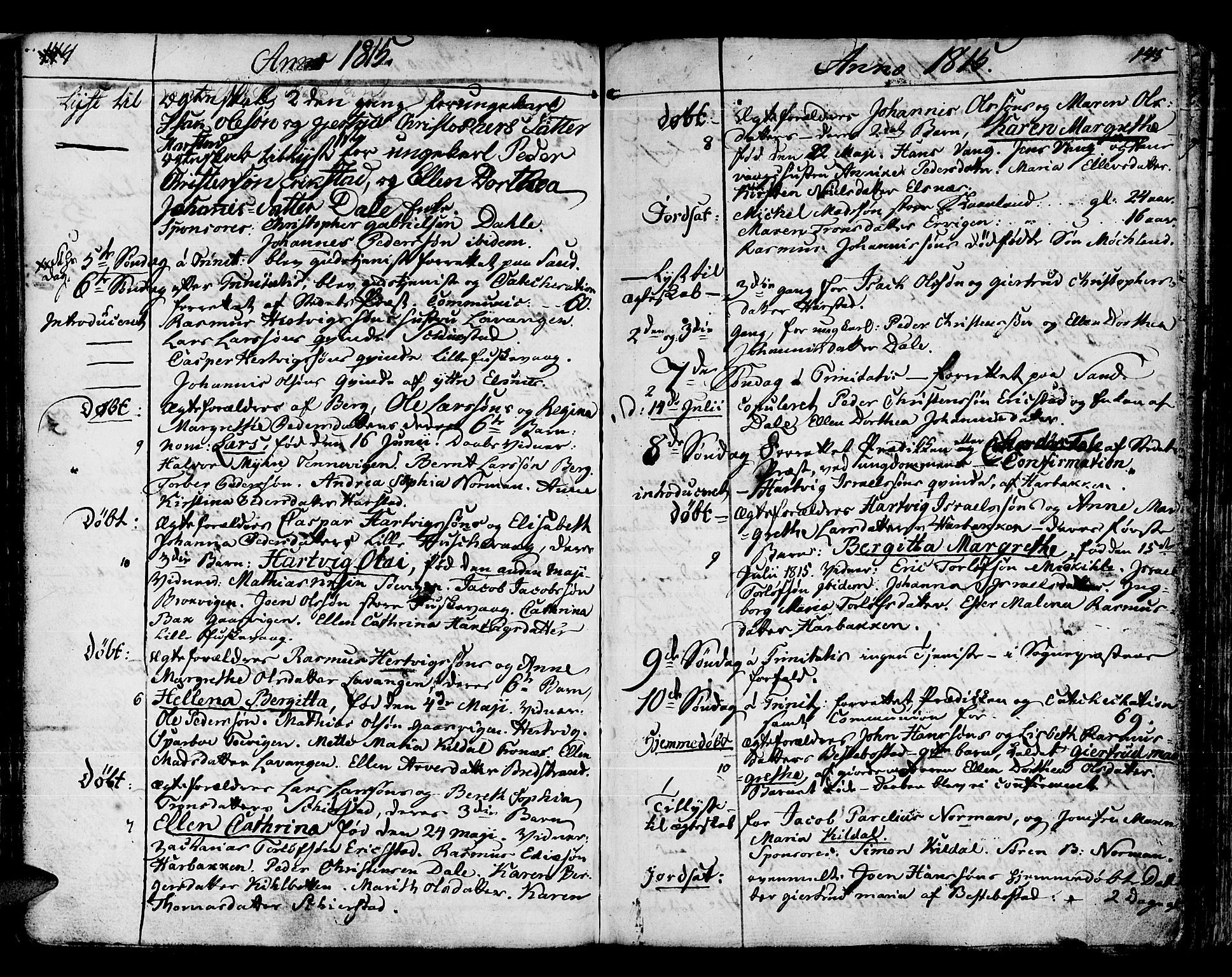 Trondenes sokneprestkontor, SATØ/S-1319/H/Ha/L0005kirke: Parish register (official) no. 5, 1804-1820, p. 144-145