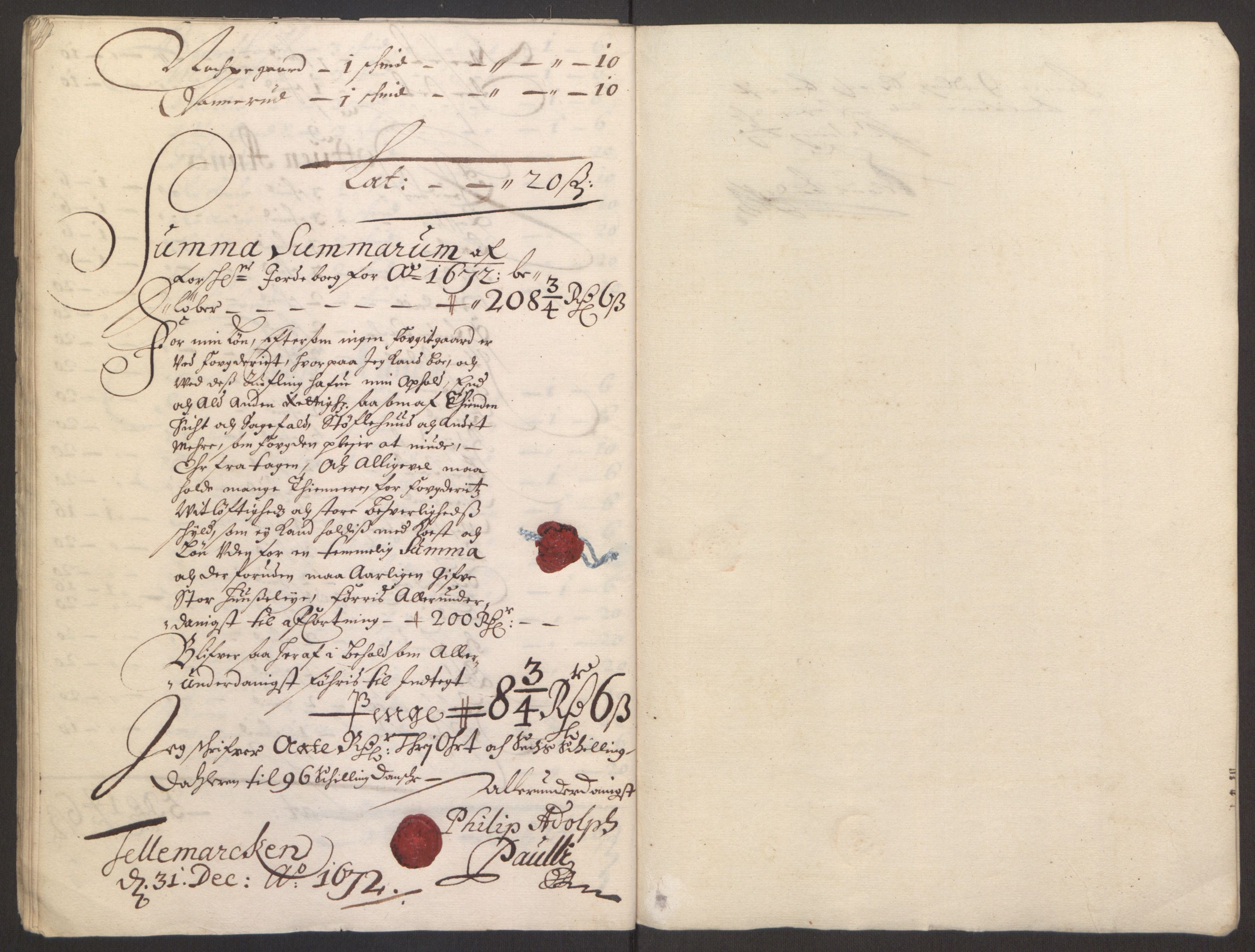 Rentekammeret inntil 1814, Reviderte regnskaper, Fogderegnskap, RA/EA-4092/R35/L2060: Fogderegnskap Øvre og Nedre Telemark, 1671-1672, p. 431