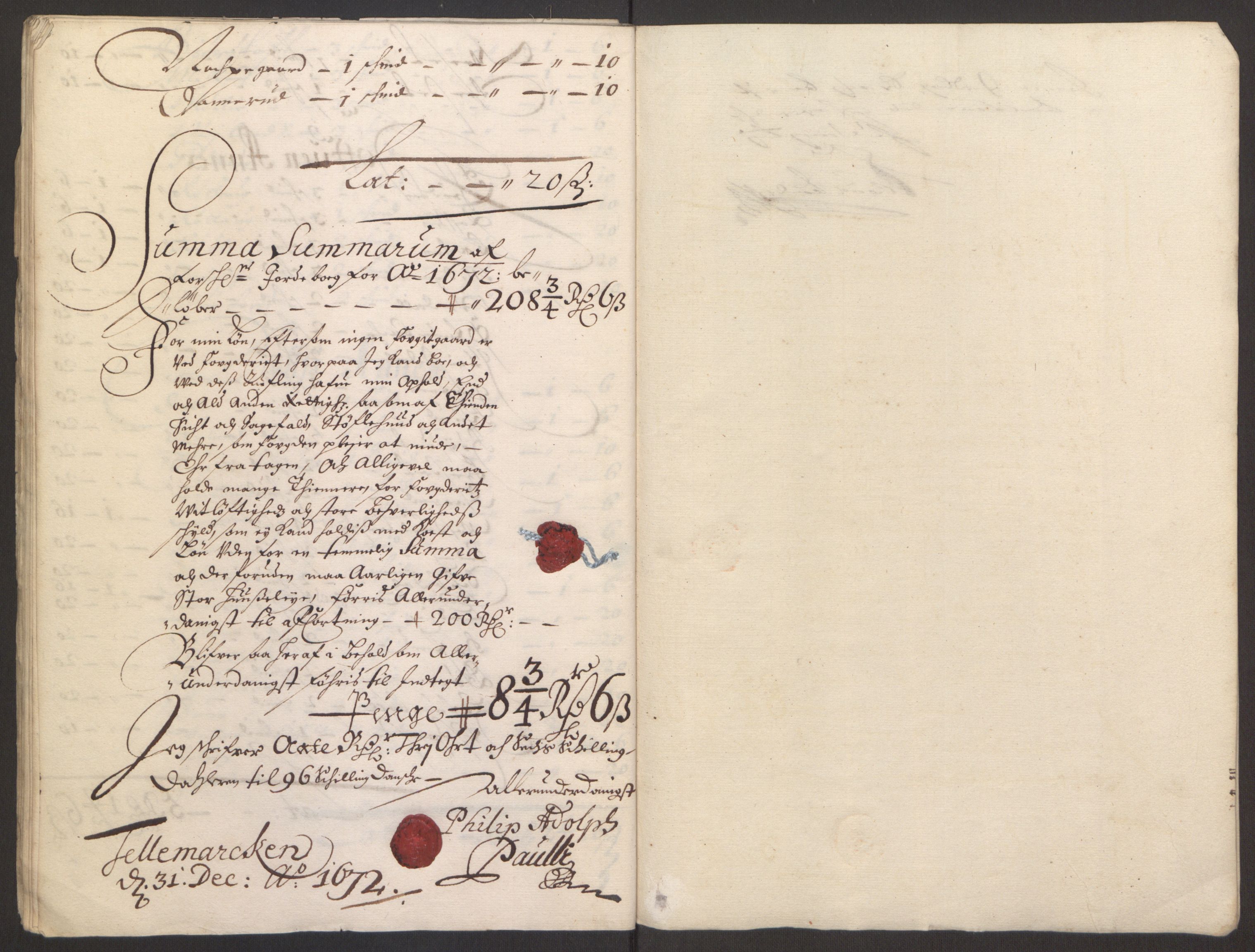 Rentekammeret inntil 1814, Reviderte regnskaper, Fogderegnskap, AV/RA-EA-4092/R35/L2060: Fogderegnskap Øvre og Nedre Telemark, 1671-1672, p. 431