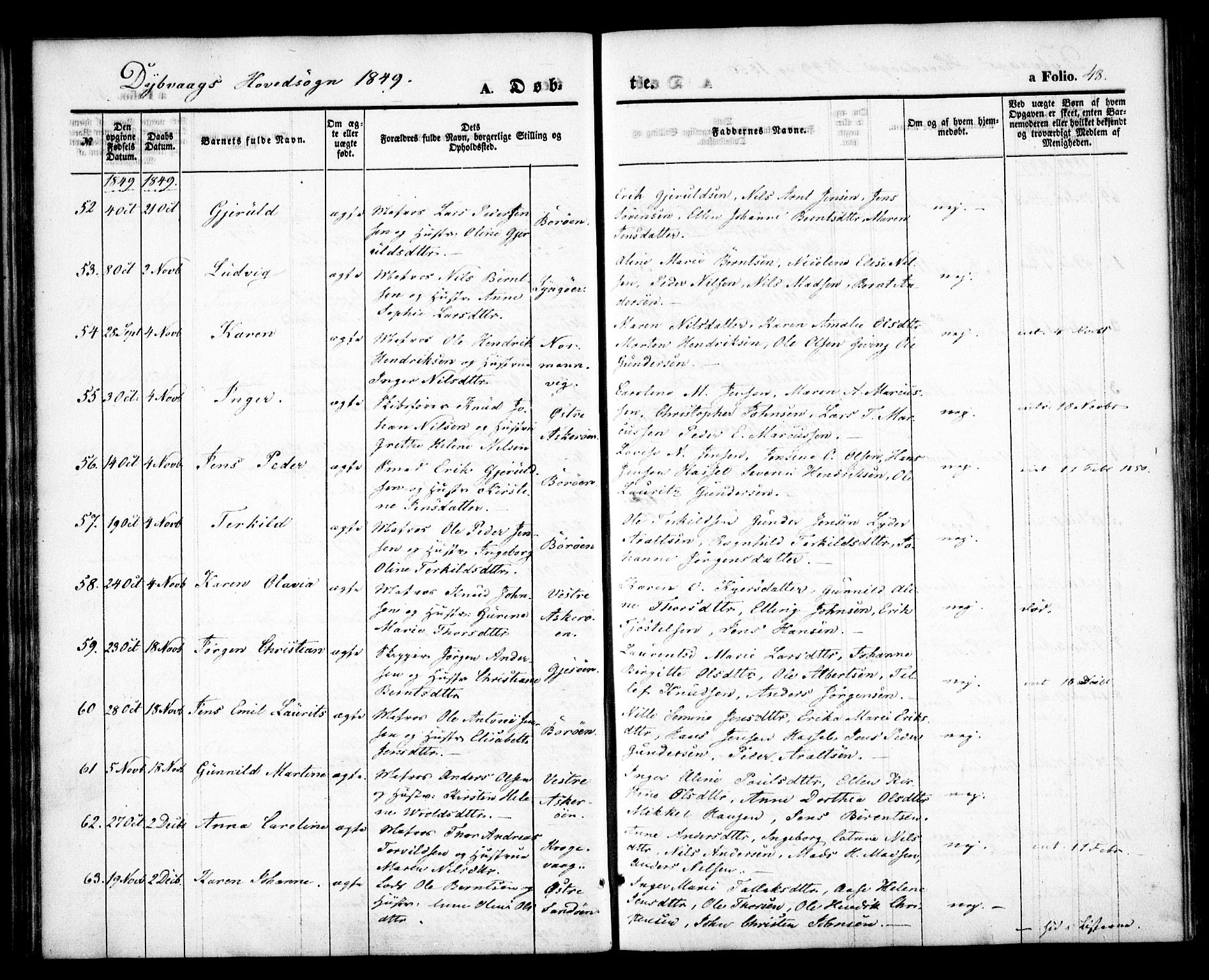 Dypvåg sokneprestkontor, AV/SAK-1111-0007/F/Fa/Faa/L0005: Parish register (official) no. A 5, 1841-1854, p. 48